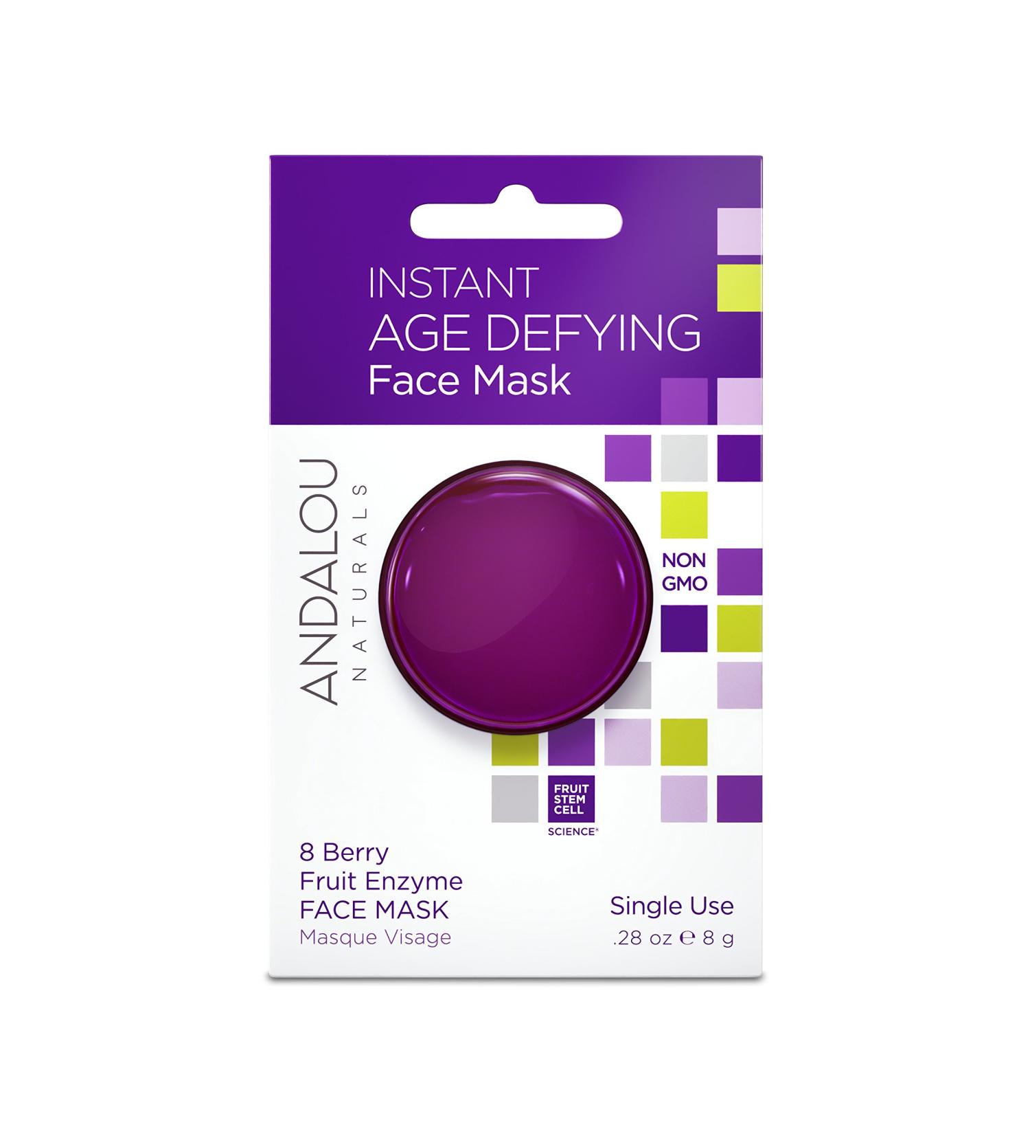 Andalou Naturals Age Defying 8 Berry Fruit Enzyme Face Mask - Instant Glow & Youthful Skin (0.28 oz) - Buy Online on GoSupps.com
