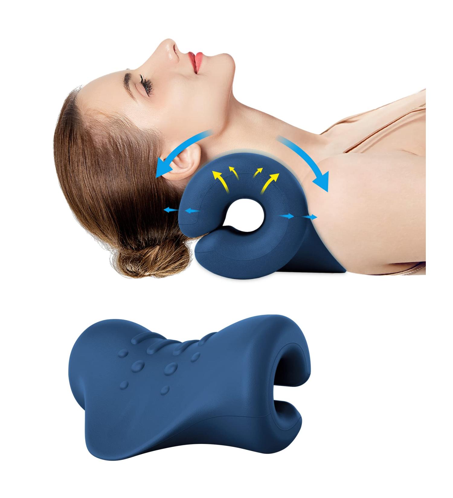 Genetic Relaxation Pillow - Portable Cervical Traction Device for Neck & Shoulder Pain Relief | International Shipping - Buy Online on GoSupps.com