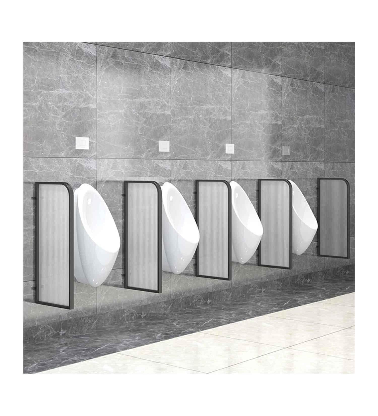 Wall Mounted Urinal Privacy Screen Baffle Urinal Screen Toilet Partition Men Urinal Partition Divider Screen Hotel Bathroom Urinal Baffle Public Toilets Divider Screen (Color : Black) - Buy Online on GoSupps.com