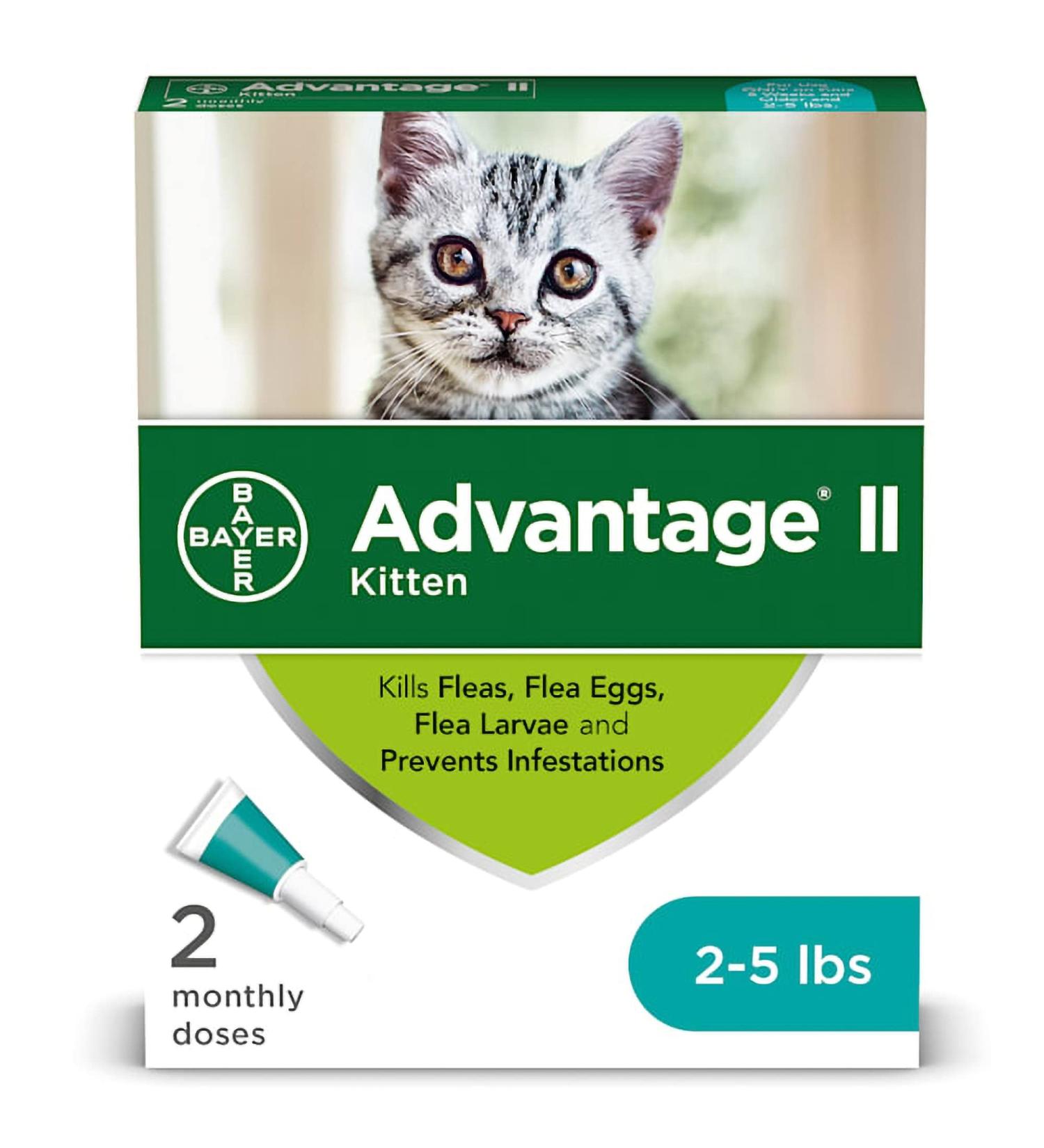 Advantage II Flea Treatment for Kittens - 2 Pack, 0.041 LB - Buy Online on GoSupps.com