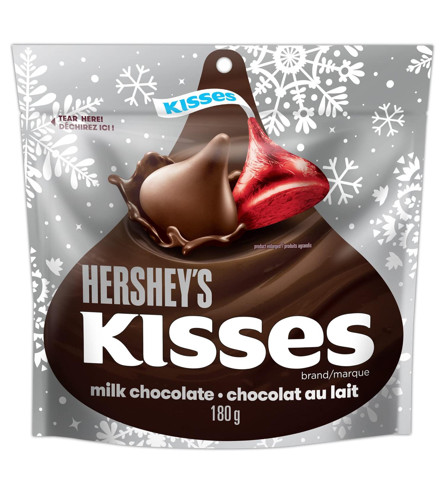 HERSHEY KISSES Milk Chocolate with Red Green & Silver Foil - Christmas Candy Stocking Stuffers 180g - Buy Online on GoSupps.com