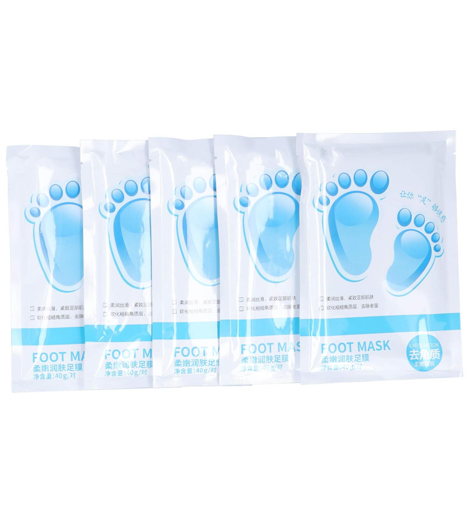 Nursing Peeling Foot Mask - Exfoliating Callus & Dead Skin Care - Moisturizing Foot Mask 40g x 5 Pairs for Soft Smooth Feet - International Shipping Available - Buy Online on GoSupps.com