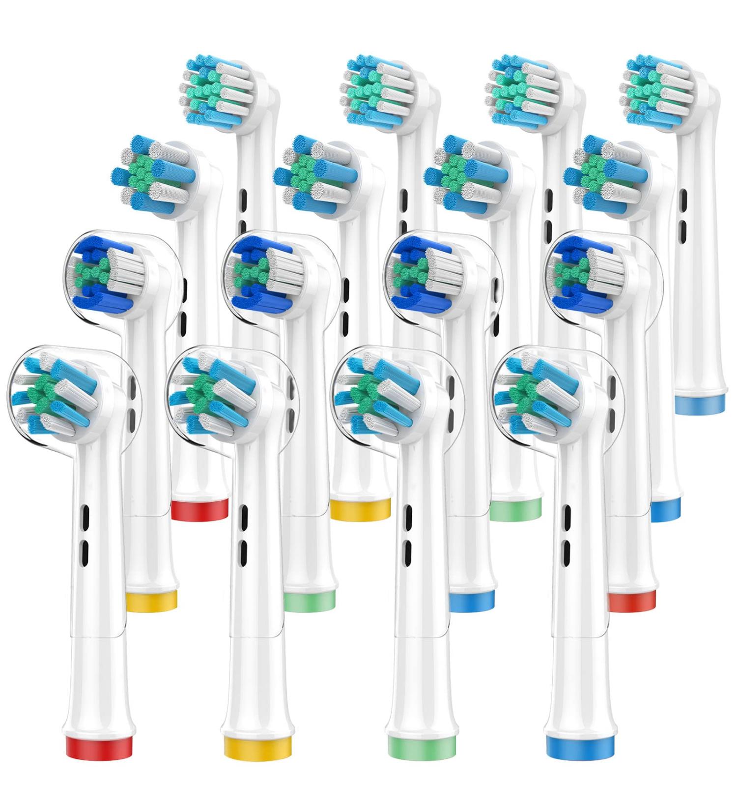 16 Pack Replacement Toothbrush Heads for Oral B Braun Electric Toothbrushes - Compatible with Oral-B 7000/Pro 1000/9600/500/3000/8000 - Professional Toothbrush Heads Refill - Buy Online on GoSupps.com