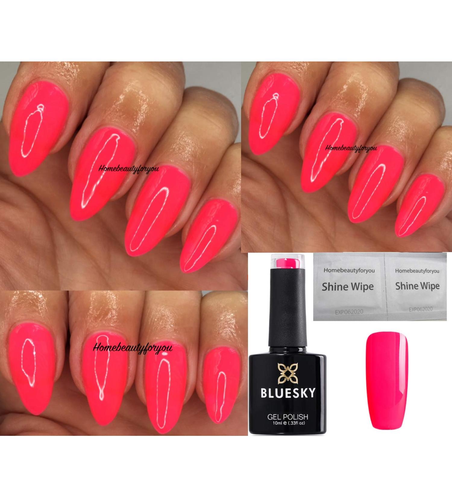 Bluesky GEL NAIL POLISH PINK Shocking Pink Bright SUMMER Pink A113 CABERET Nail UV LED Soak Off 10ml - Buy Online on GoSupps.com