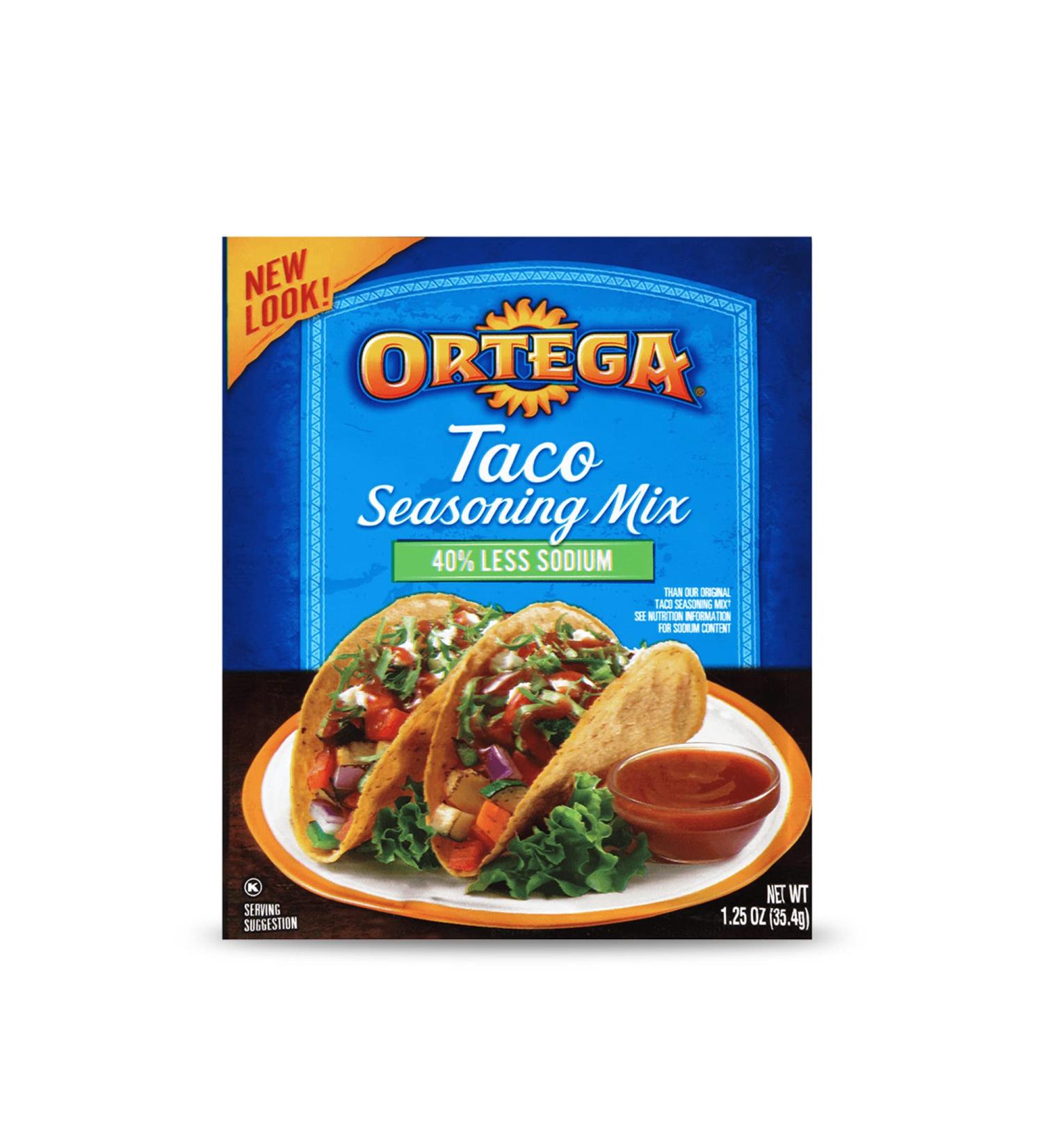  Ortega Ortega Taco Seasoning Blend 40% Less Sodium Than Our Original Mexican Blend Pack of 4 x 35g - Buy Online on GoSupps.com
