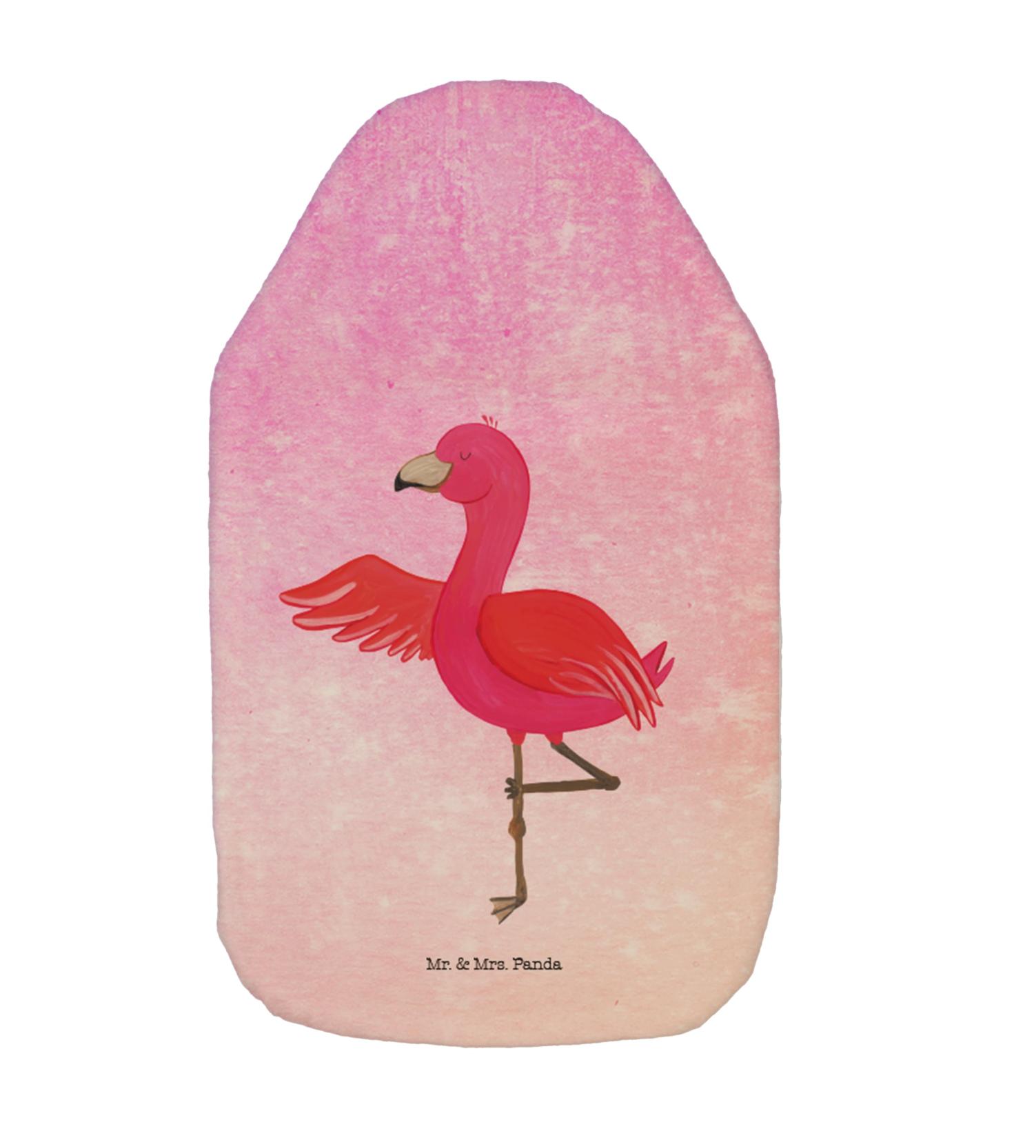 Mr. & Mrs. Panda Flamingo Yoga Heat Bottle Cover - Mindfulness Gift Grain Pillow & Heat Cushion for Yoga Exercises in Violet - Buy Online on GoSupps.com