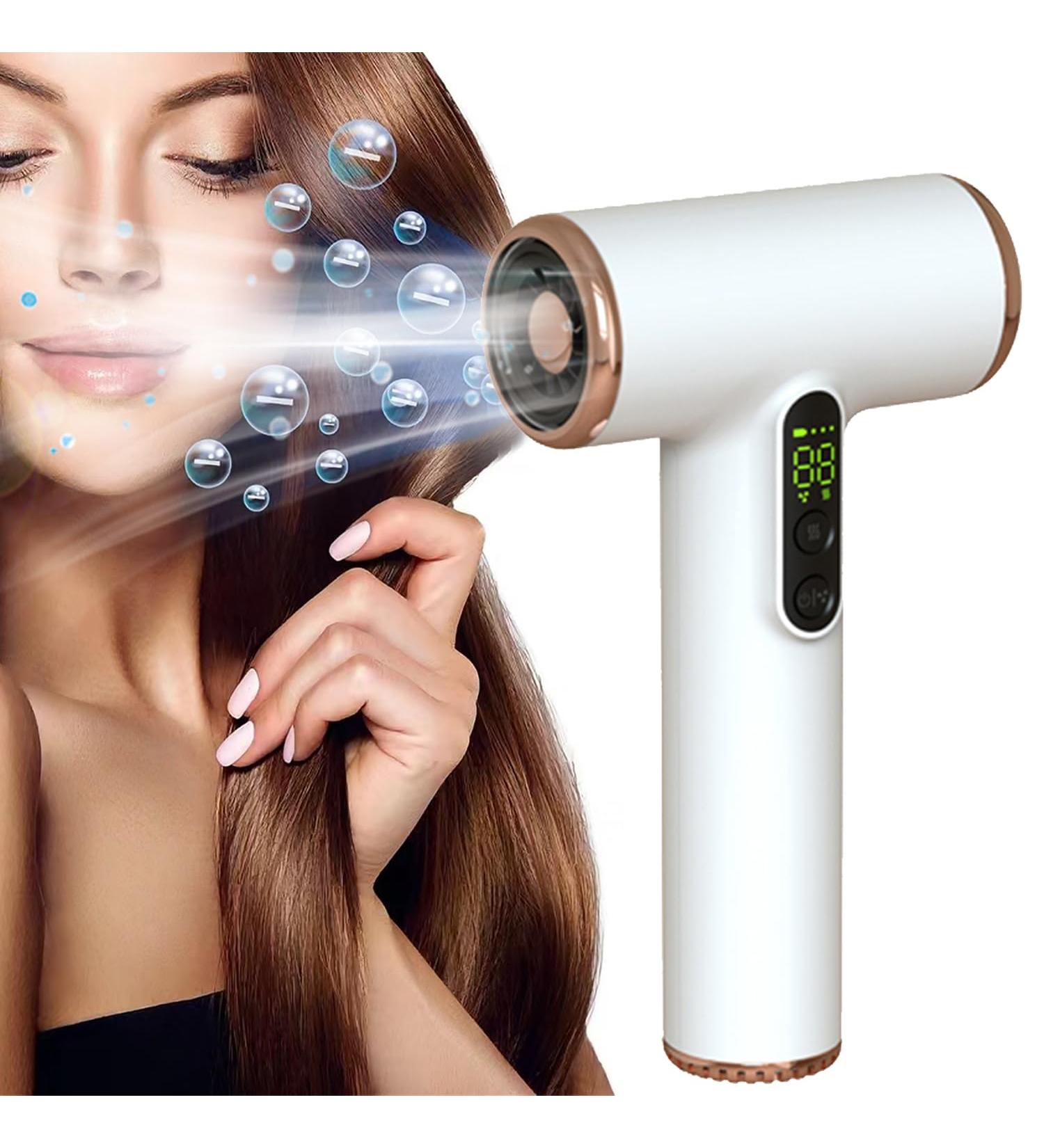 White Cordless Hair Dryer Type-C USB Rechargeable Professional Women Hairdryer w/Hot & Cold Wind Mini Blow Dryer for Home Salon Travel - Buy Online on GoSupps.com