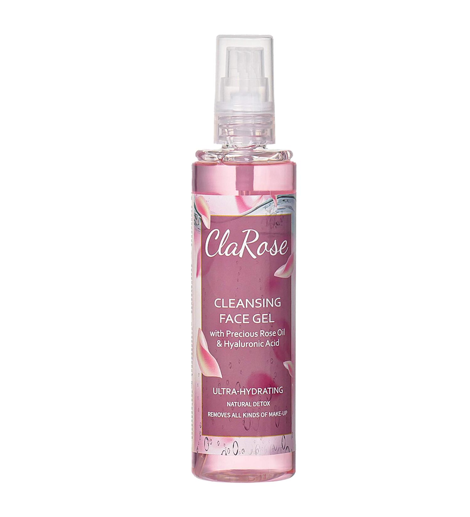 ClaRose Deep Cleansing Face Gel with Natural Oil and Hyaluronic Acid 150 ml Rose - Buy Online on GoSupps.com