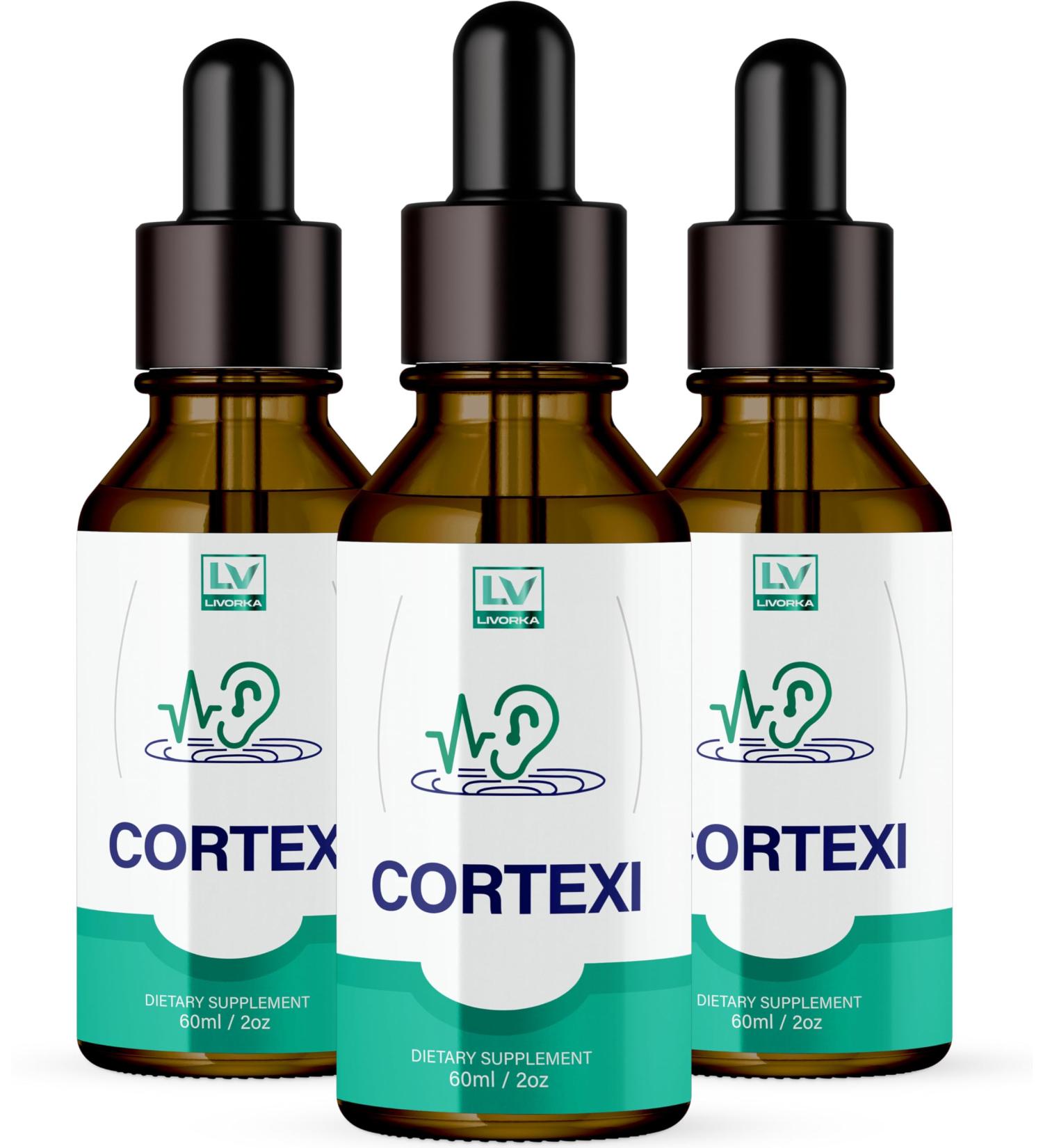 LIVORKA Cortexi Oral Drops to Drink - Formula for Ear Health Hearing Support - Pack of 3 Bottles (90 Day Supply) - Buy Online on GoSupps.com