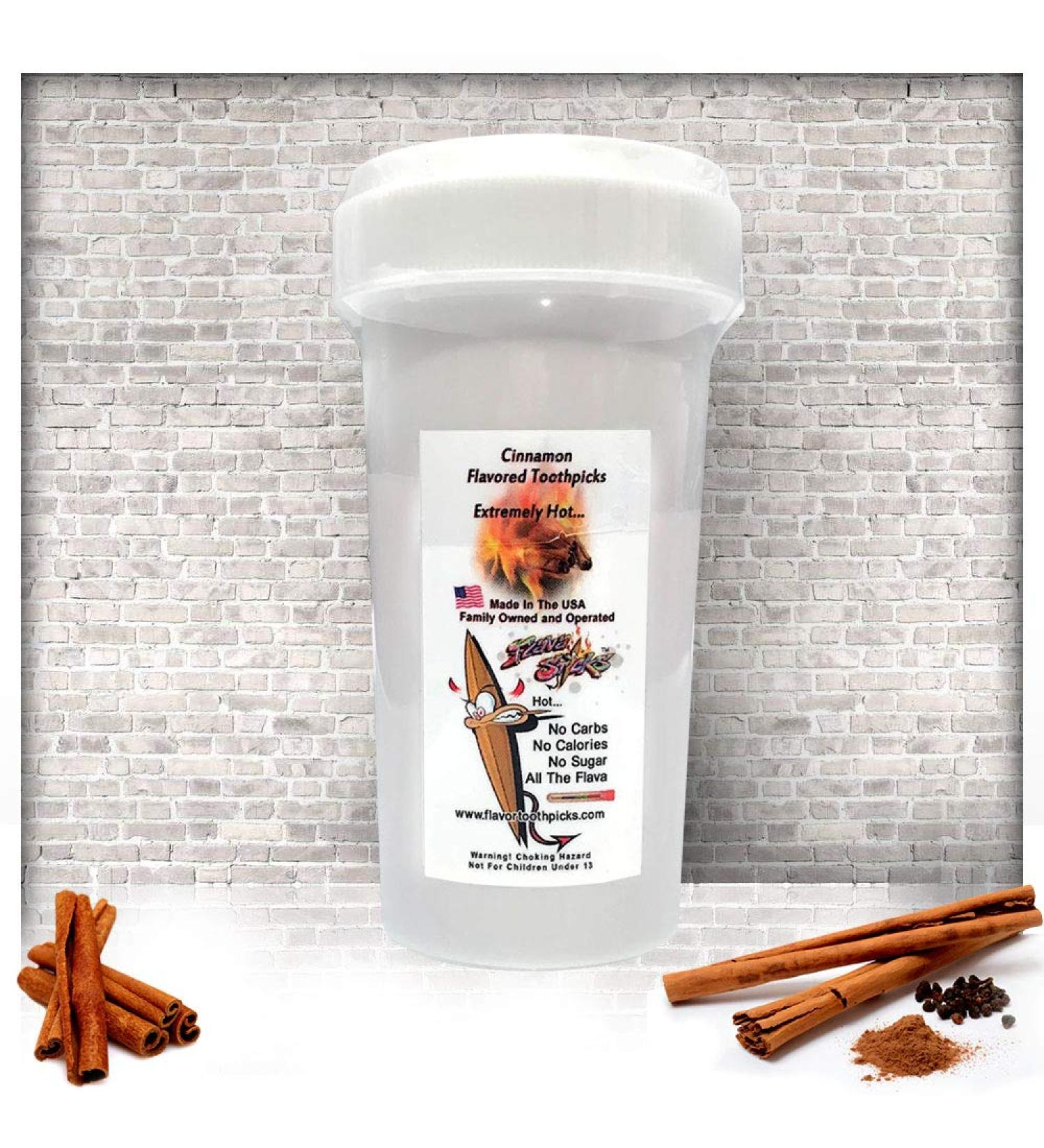 350 Count Cinnamon Flavored Toothpicks with Reusable Plastic Pop Top- FBA | Buy Now - Buy Online on GoSupps.com