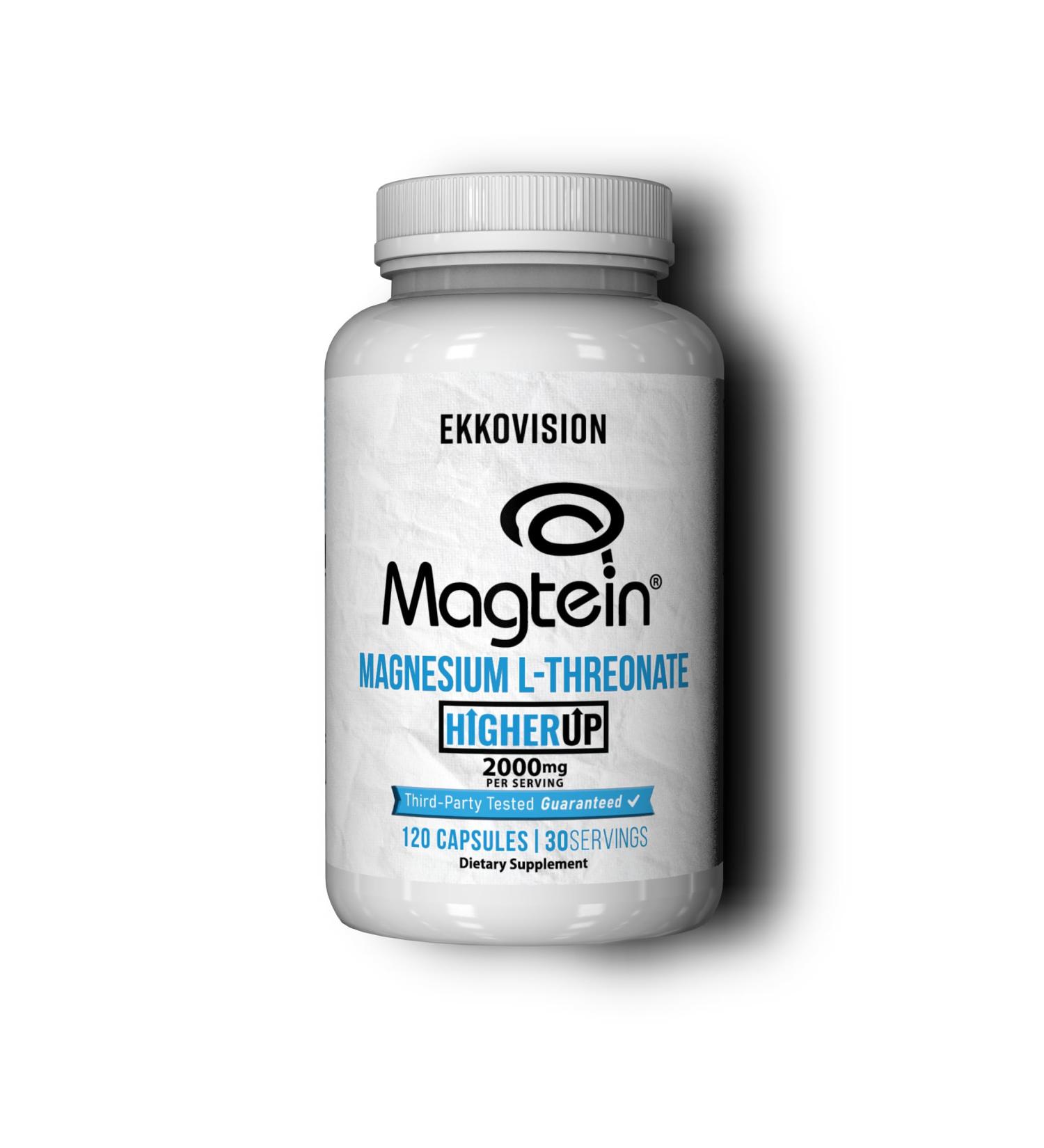 Ekkovision Magtein Magnesium L-Threonate Memory & Cognitive Function Support Magnesium Supplement with Essential Minerals for Men & Women 2000 MG Per Serving 120 Easy-to-Swallow Capsules 120 Count (Pack of 1) - Buy Online on GoSupps.com