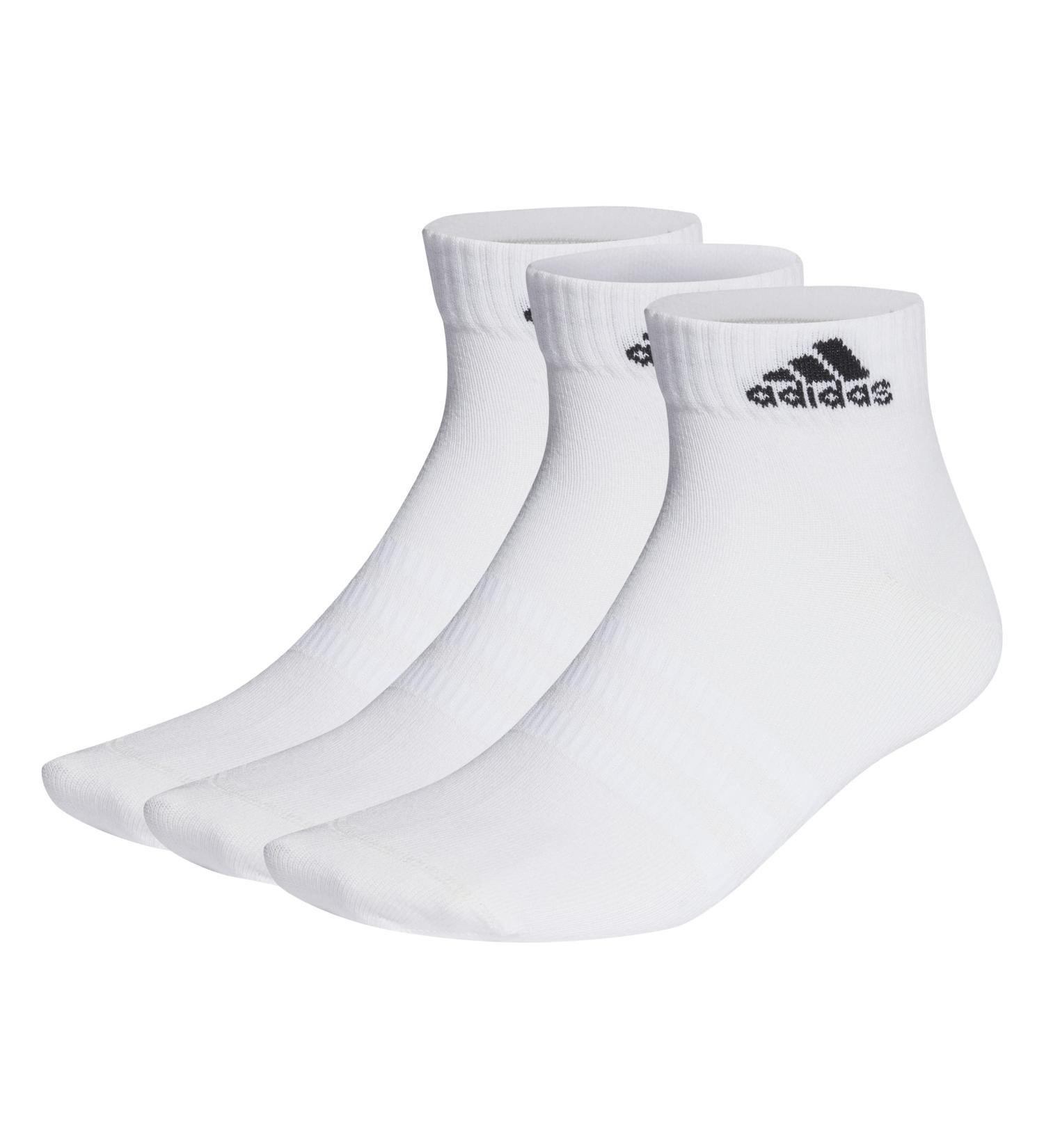 Buy Adidas Unisex Thin & Light Ankle Socks - 3 Pairs XL White/Black | International Shipping Available - Buy Online on GoSupps.com