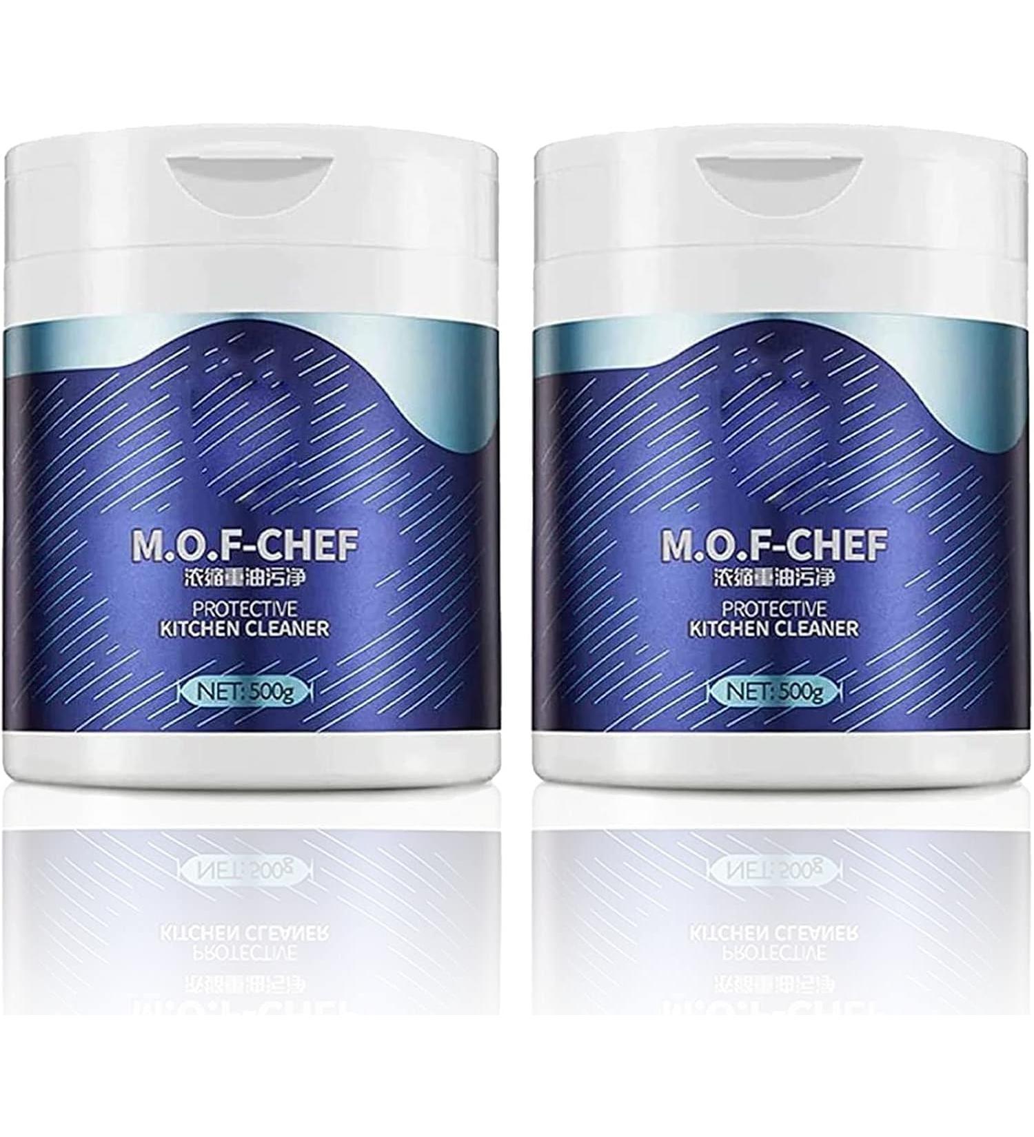 Powerful Oil Stain Cleaner Powder Powerful All Purpose Kitchen Cleaning Powder Mof Chef Protective Kitchen Cleaning Powder for Cooker Hood Pots Grill Sink - Buy Online on GoSupps.com
