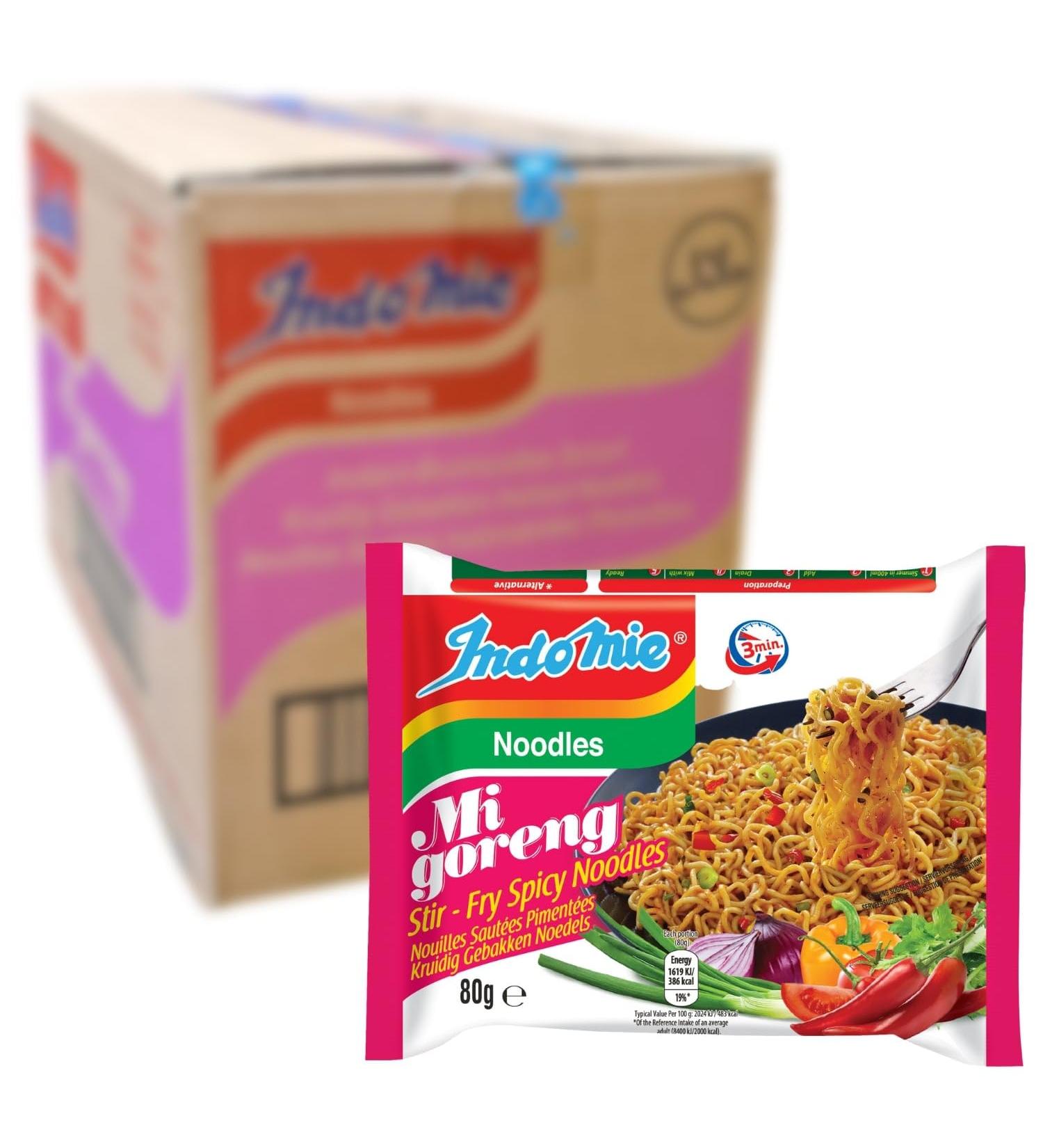 Buy INDOMIE Mi Goreng Pedas Instant Noodles - Multipack (40 x 80g) | Fast International Shipping - Buy Online on GoSupps.com