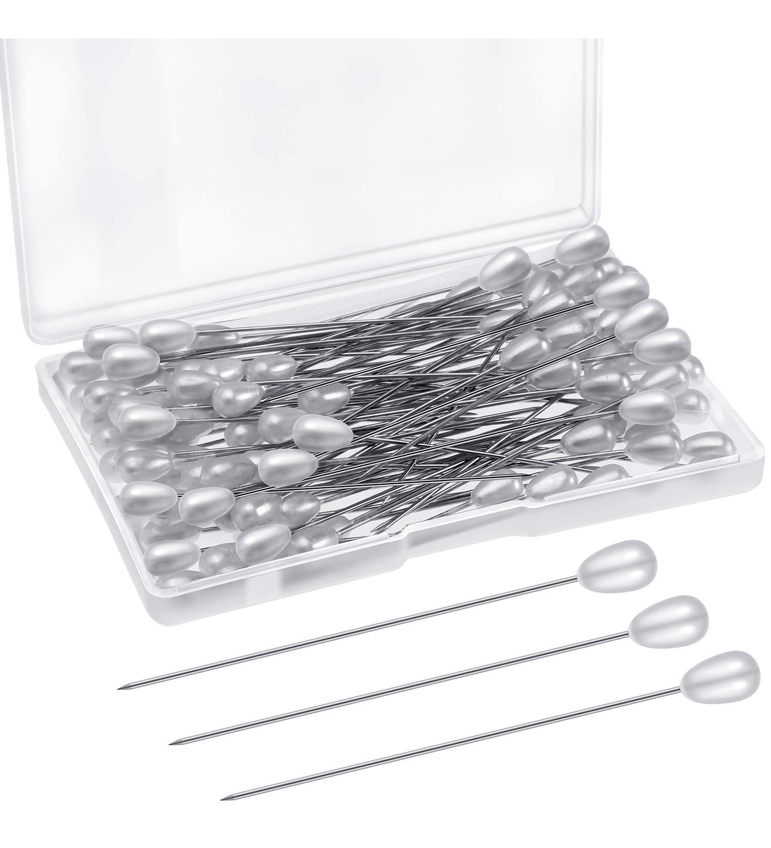 Corsage Boutonniere Pins - Teardrop Pearl Head Pins for DIY Crafts & Weddings (100 Pieces) - Buy Online on GoSupps.com