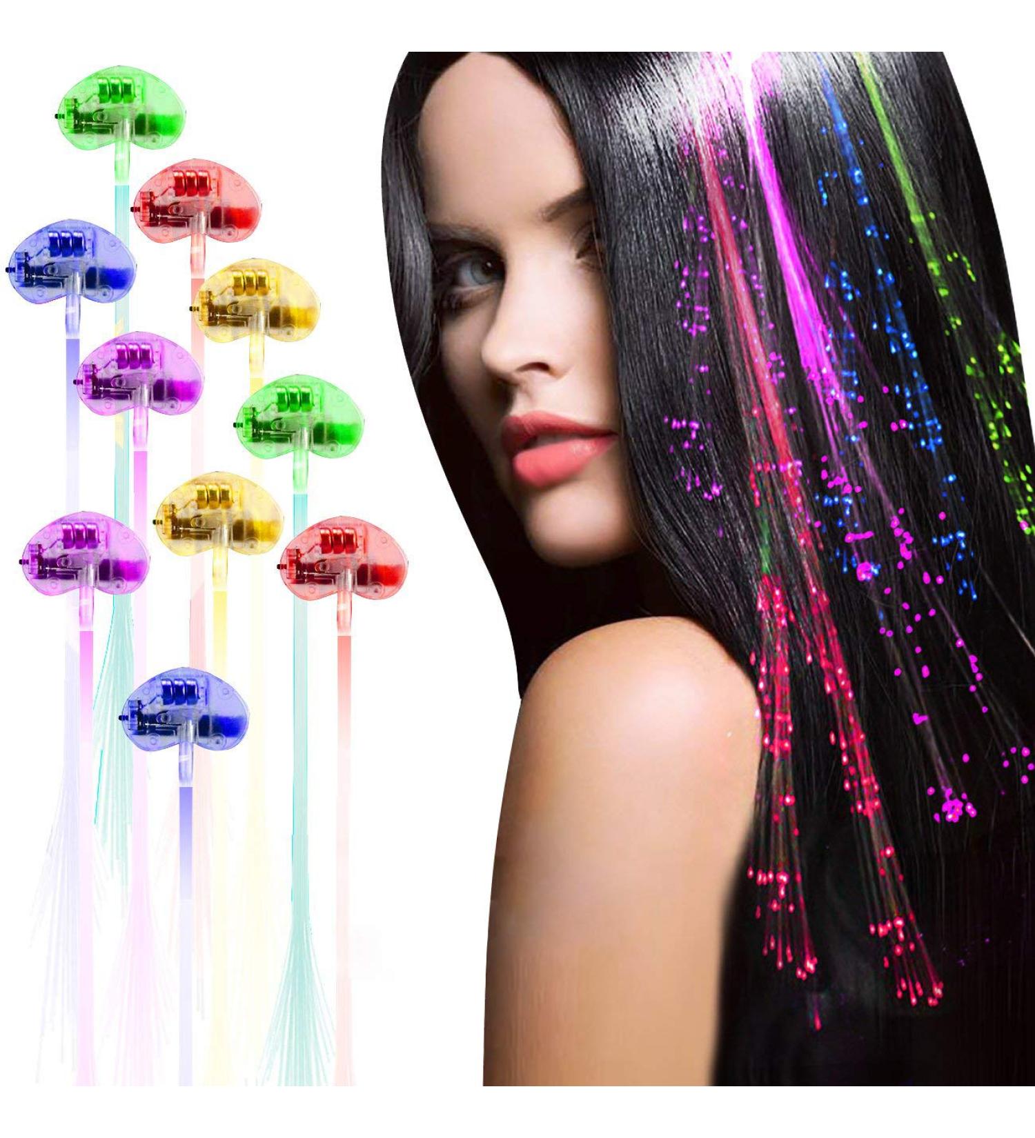 10 Pack Acooe LED Light Up Hair Barrettes for Party - Flashing Hair Accessories - Buy Online on GoSupps.com