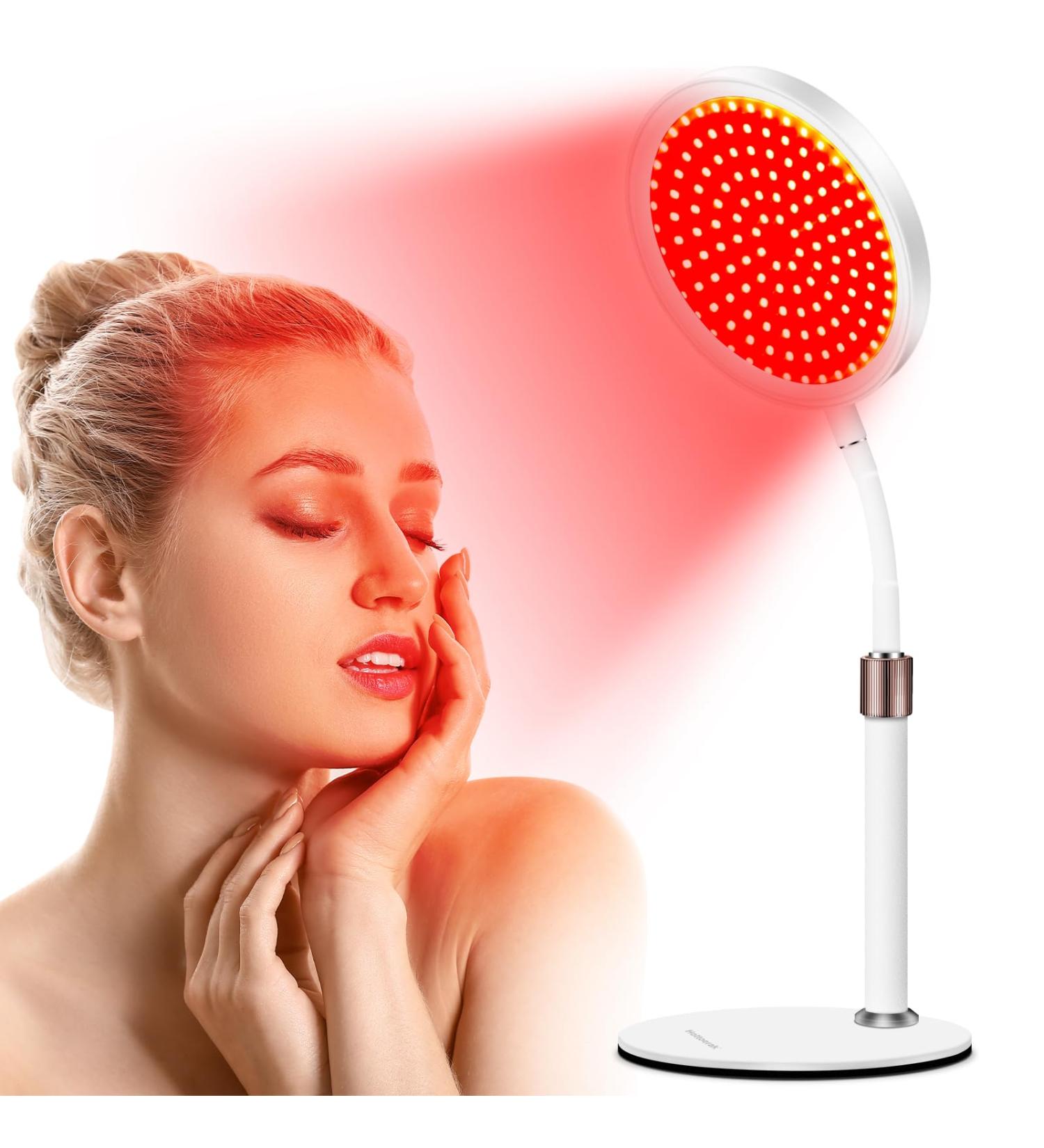 Red Light Therapy for Face and Neck 7 Color LED Face Light Therapy with Base LED Red Light Therapy for Face Neck Knee Back - Buy Online on GoSupps.com