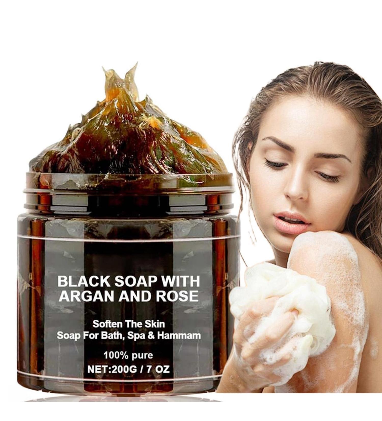 Zawina Morocco Black Beldi Soap Moroccan Black Soap Hammam Black Soap Dispenser Bathroom Black African Soap Exfoliating Beldi Black Soap Black Soap Deep Cleaning for Whole Body Moisturising Soap - Buy Online on GoSupps.com