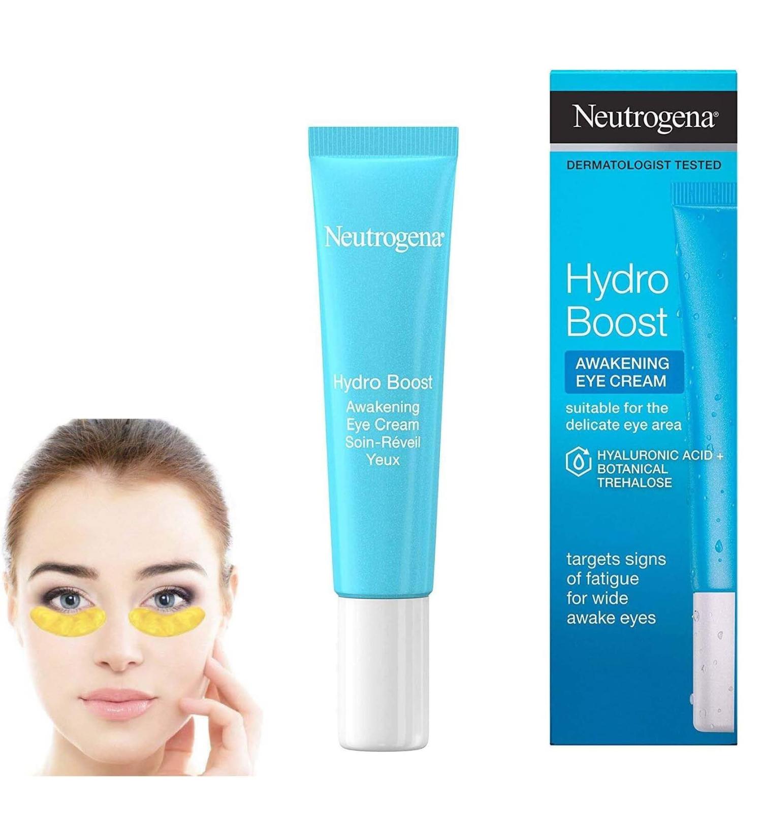 Hydro Boost Eye Awakening Gel-Cream A Shot of Intense Hydration Under-Eye Cream 15 ml + Gold Under Eye Patch