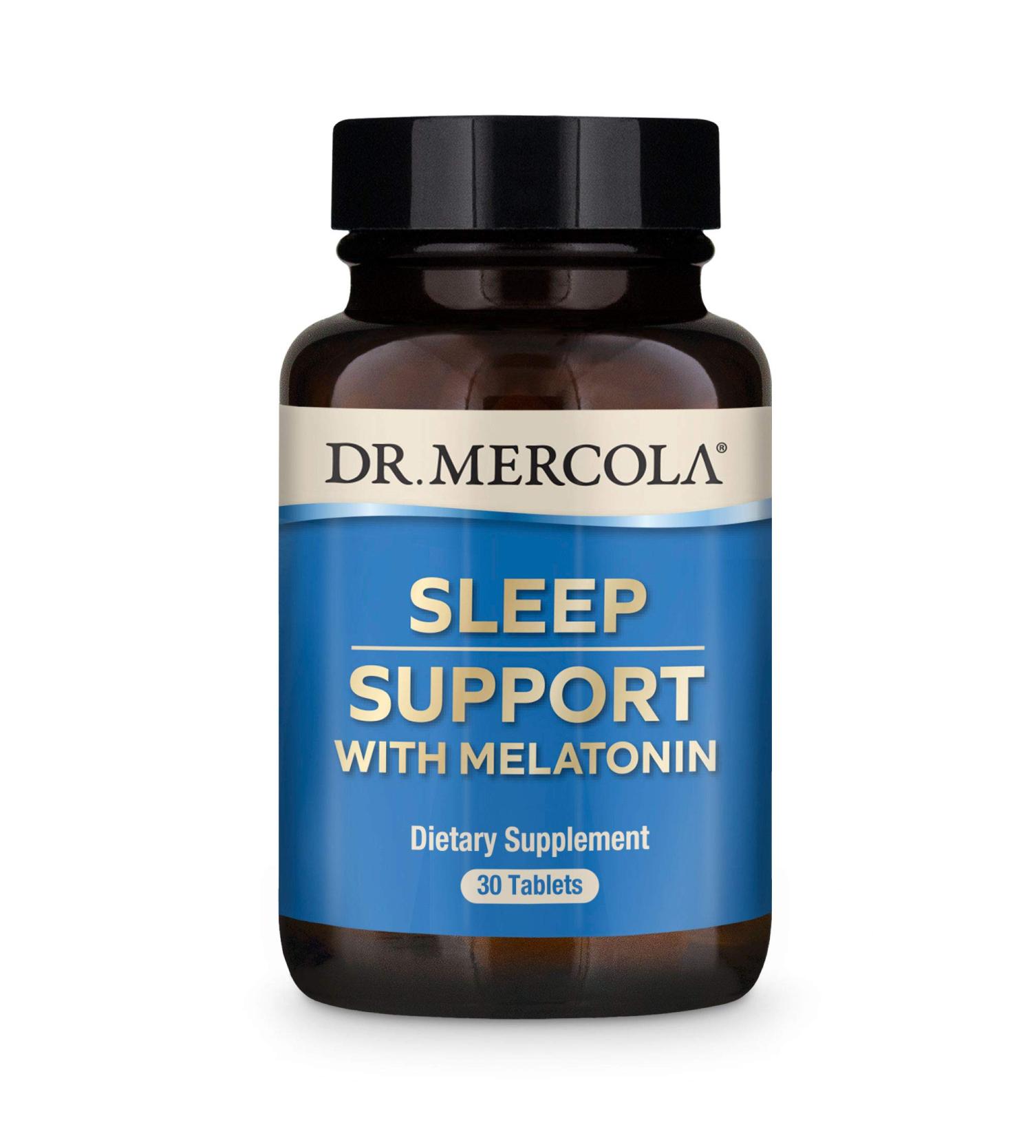 Dr. Mercola Sleep Support with Melatonin - 30 Tablets for Restful Sleep - Buy Online on GoSupps.com