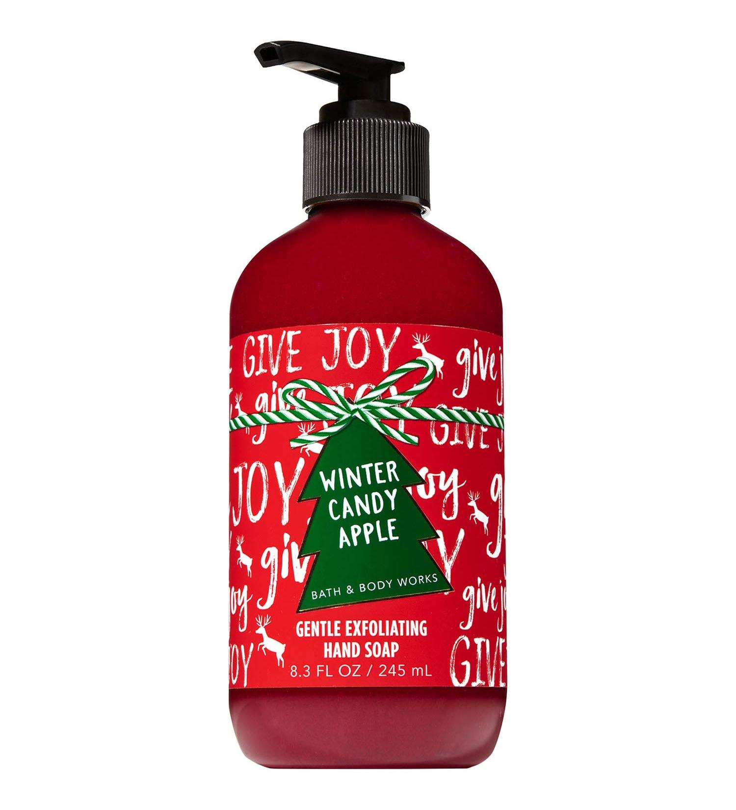 Bath and Body Works WINTER CANDY APPLE Gentle Exfoliating Hand Soap 8.3 Fluid Ounce (2018 Edition)