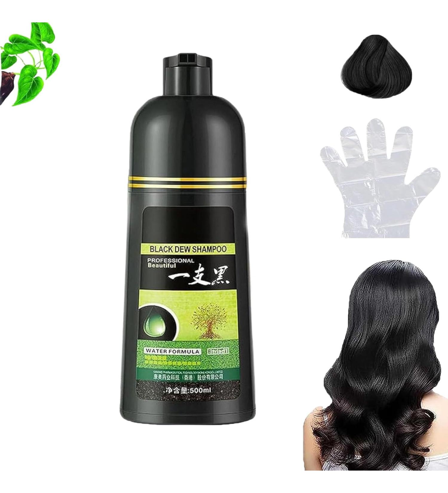 Yaguan Herbal Shampoo Yaguan Herbal Blackening Shampoo Yaguan Dark Brown Dew Shampoo 3 In 1 Black Hair Dye Shampoo Korea Yaguan Black Hair Shampoo In 5 Minutes For Women Men (Black) - Buy Online on GoSupps.com