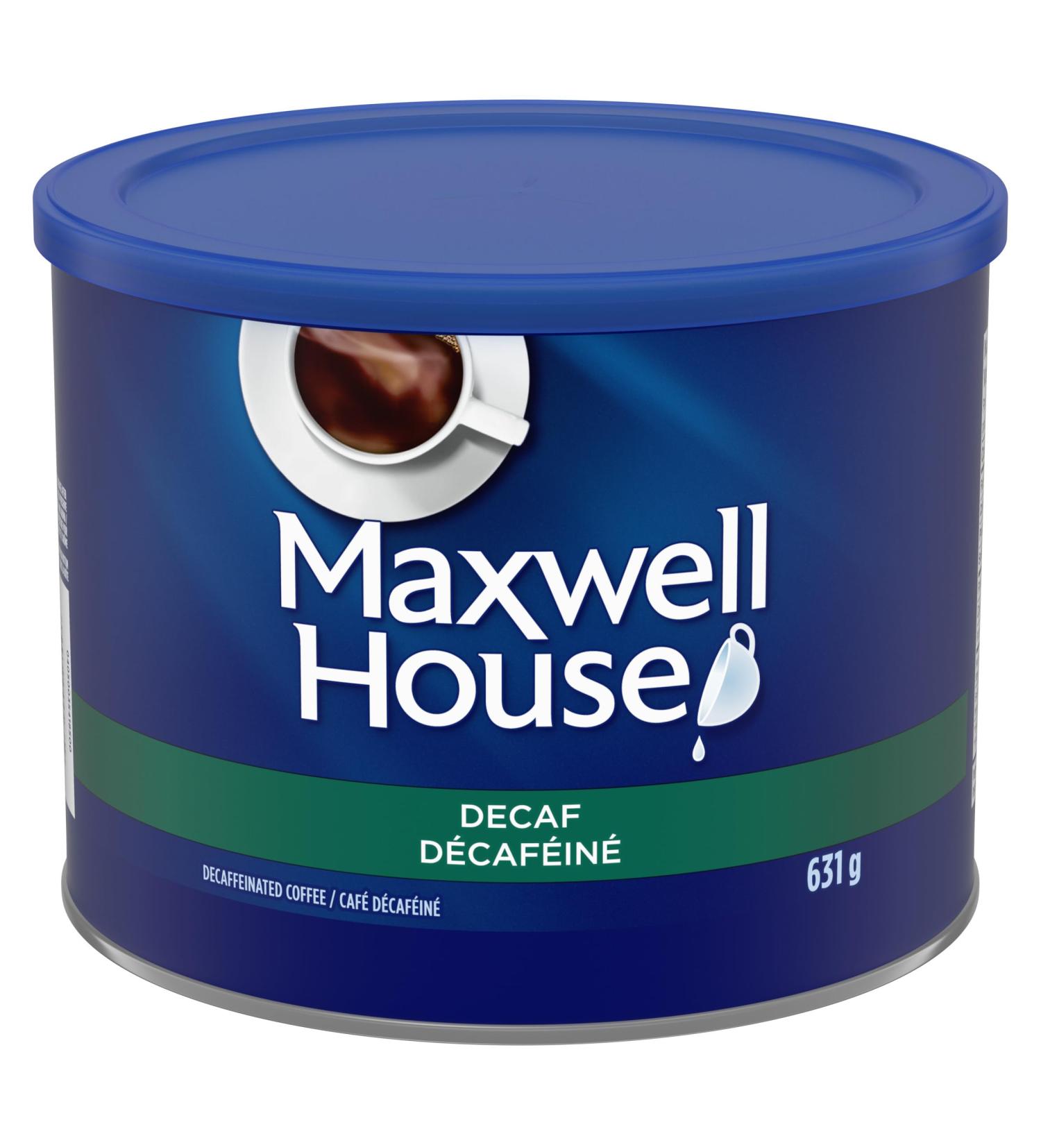 Maxwell House Decaf Ground Coffee 631g (Pack of 6) 3.79 kg (Pack of 1) Decaffeinated - Buy Online on GoSupps.com