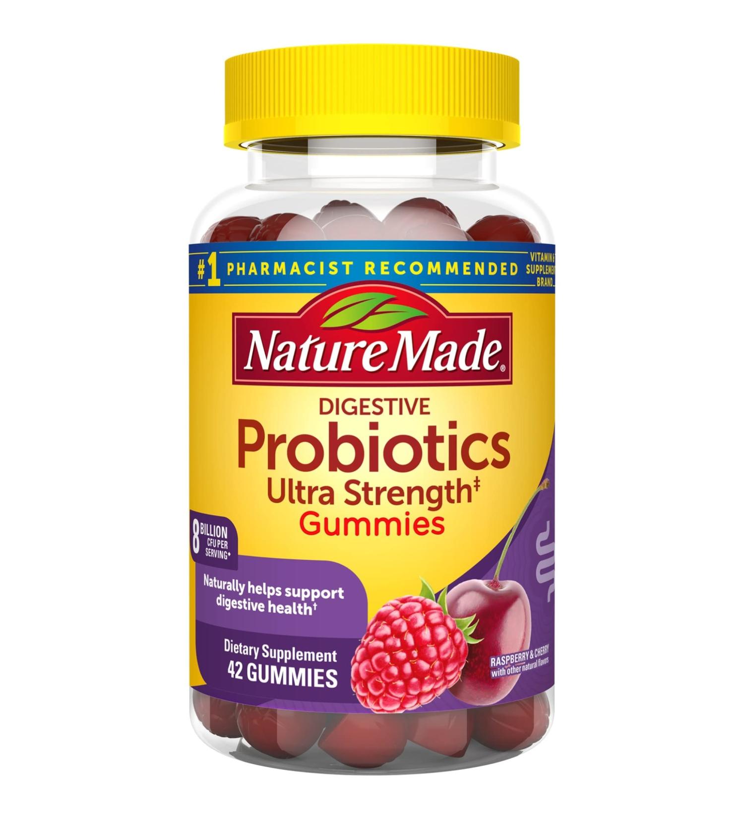 Nature Made Ultra Strength Digestive Probiotics Gummies - 42 Count, 21 Day Supply - Buy Online on GoSupps.com