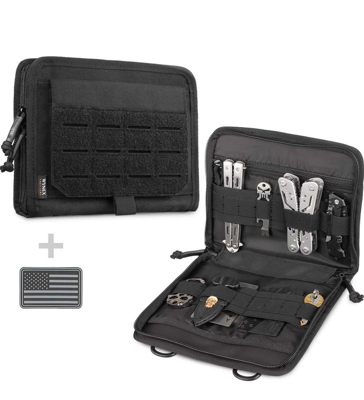 WYNEX Tactical Folding Admin Pouch - Molle Tool Bag with Laser-Cut Design - Buy Online on GoSupps.com