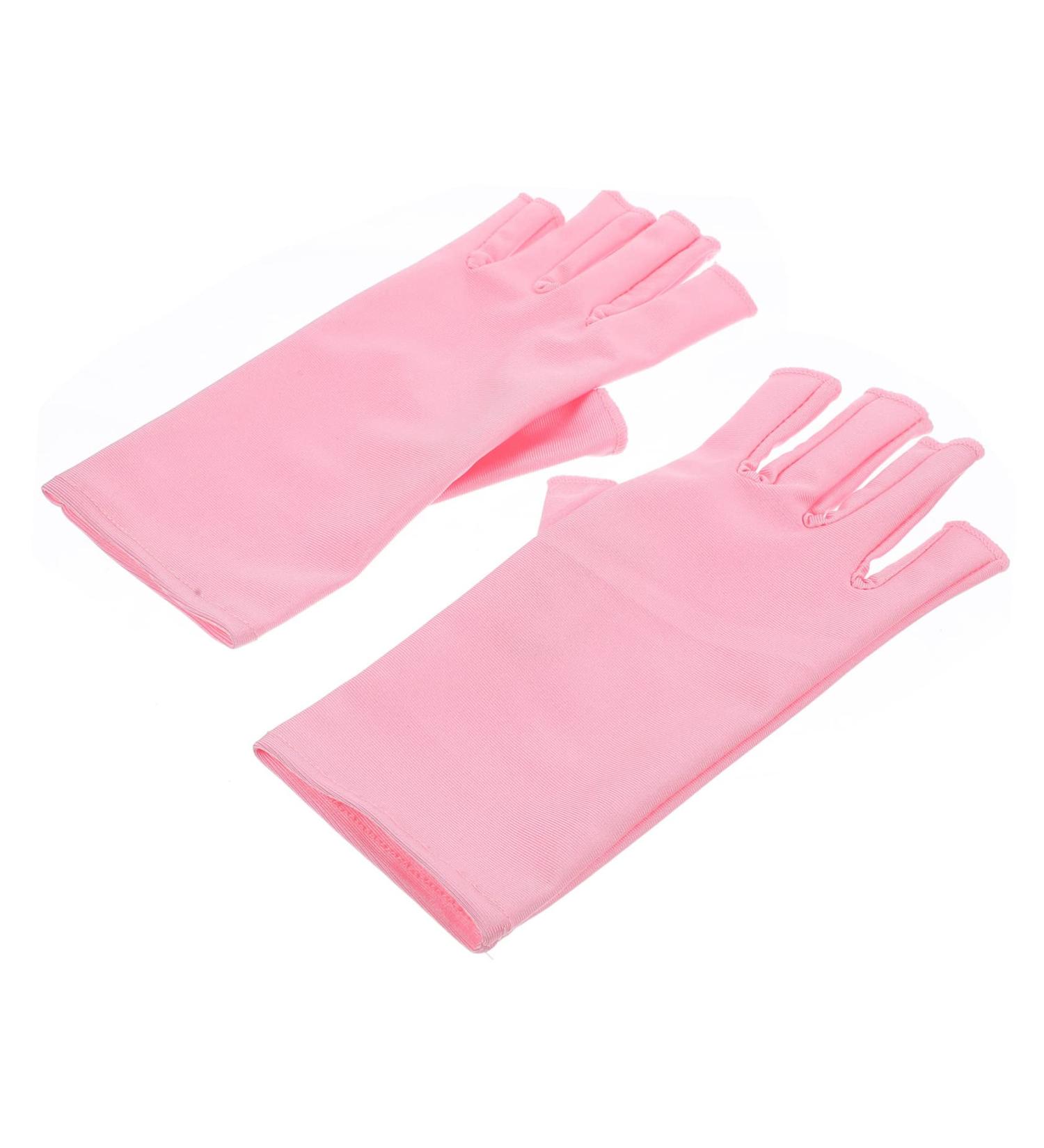 SOESFOUFU 1 Pair Nail Gloves Led Gloves Anti-uv Protective Gloves Anti-uv Gloves for Gel Nail Lamp Gloves for Sun Protection for Women Nail Art Supplies Moisturizing Accessories Pink Spandex - Buy Online on GoSupps.com