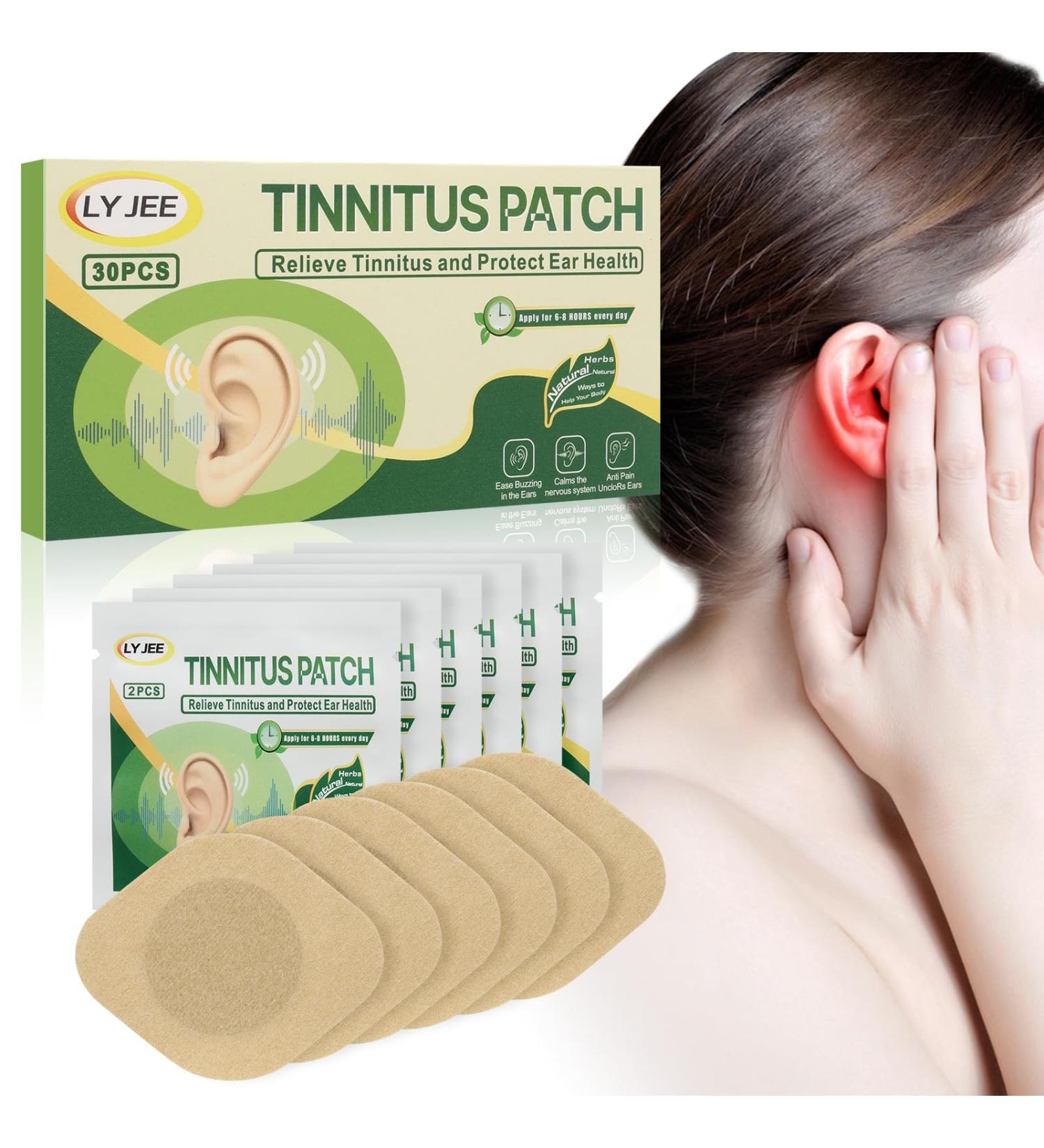 LYJEE Tinnitus Relief for Ringing Ears 30 Pcs Fast-Acting Tinnitus Relief Patches 10-15 Minutes for Tinnitus Relief (15 Packs) - Buy Online on GoSupps.com