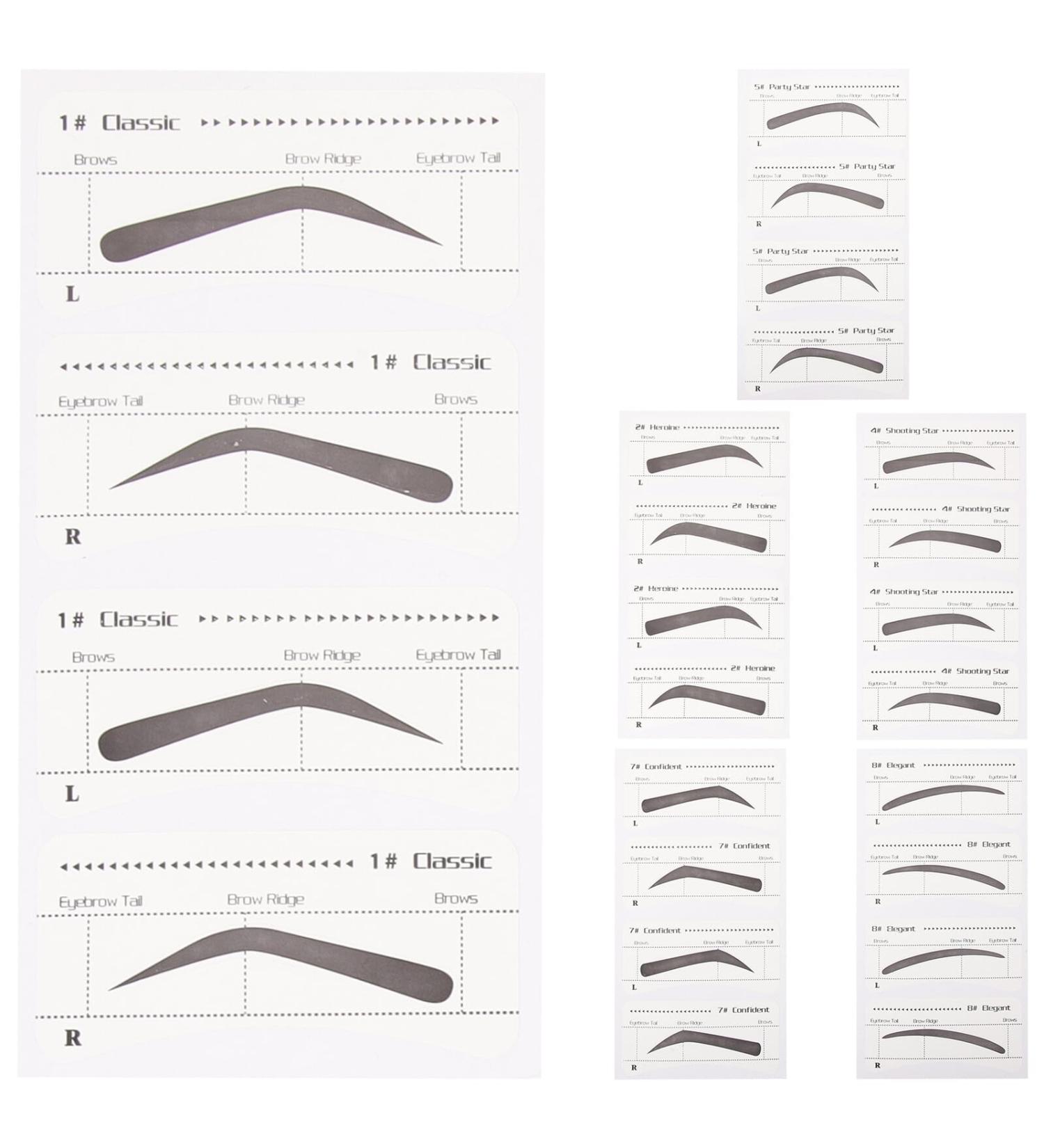 TOPBATHY Pochoirs Sourcils Jetables en Papier 6 Mod les Diff rents pour Maquillage Pr cis Autocollants Sourcils pour Femme Outil Compact et Pratique Facile - Buy Online on GoSupps.com