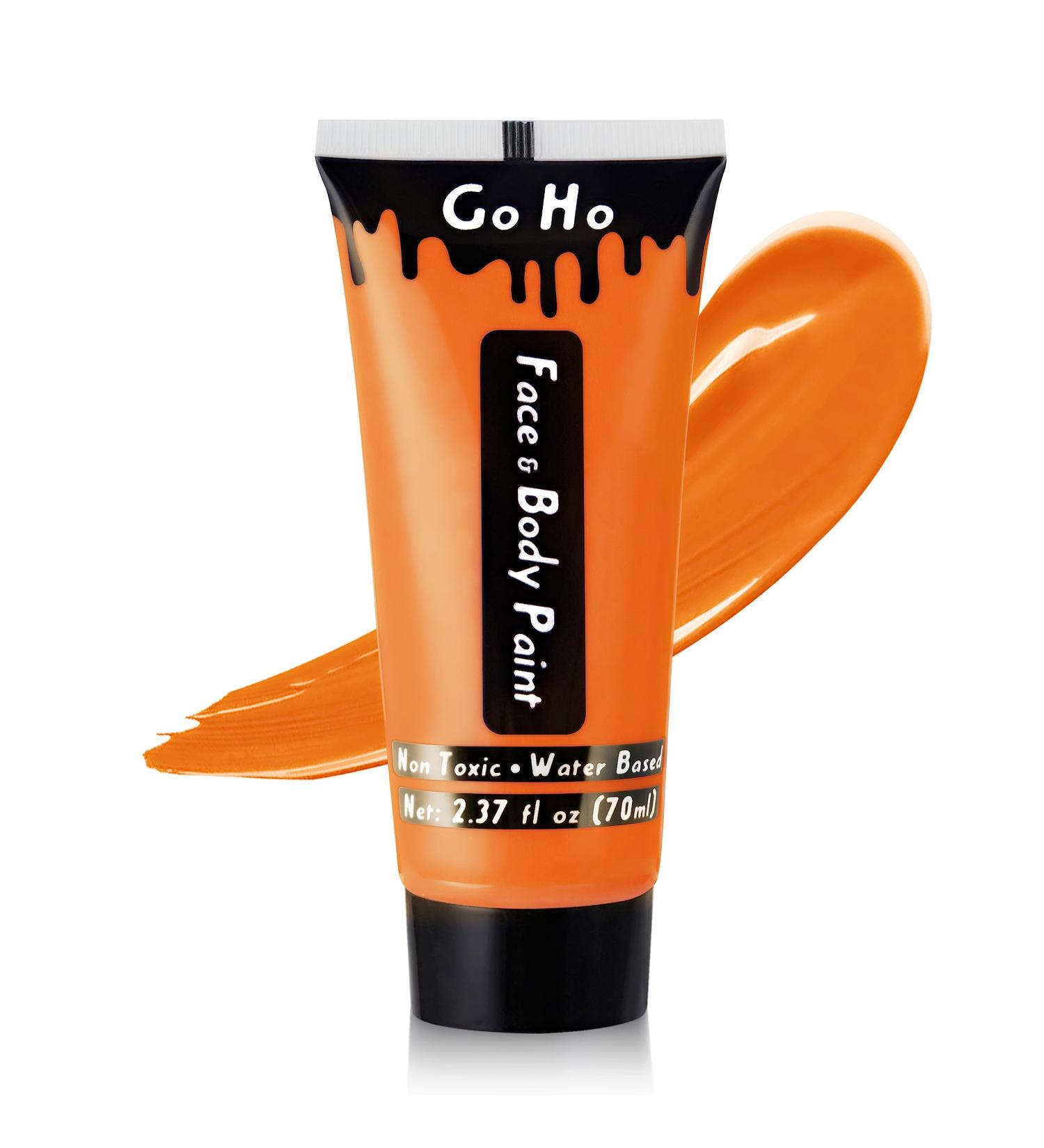 Go Ho Orange Cream Face Body Paint 2.37oz - Water Based Makeup for Kids Party, Cosplay, Halloween Festivals - Buy Online on GoSupps.com