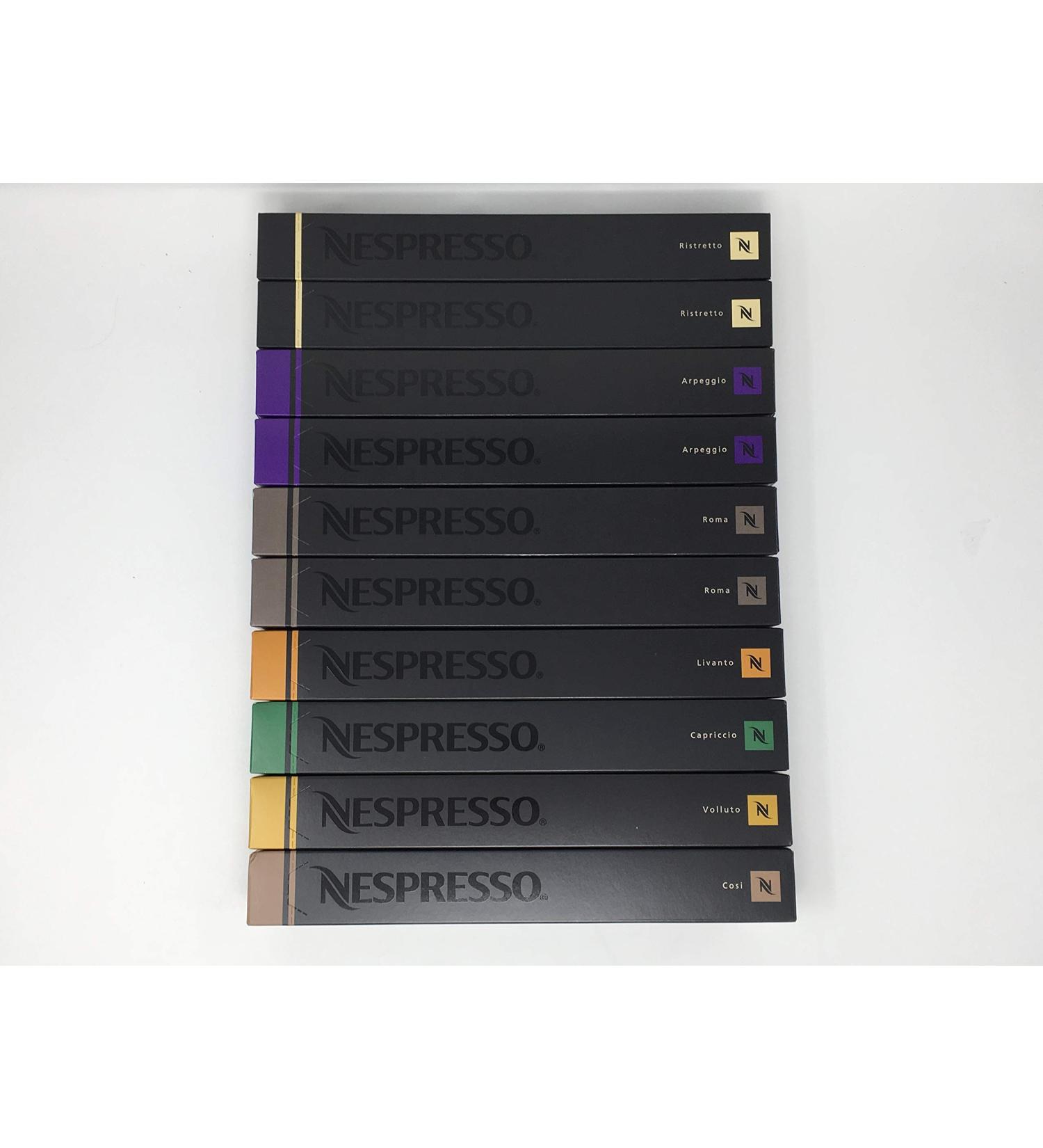  Nespresso Nespresso - Variety Pack - 100 Capsules - Ristretto - Arpeggio - Roma - Livanto - Capriccio - Volluto - Cosi - Buy Online on GoSupps.com
