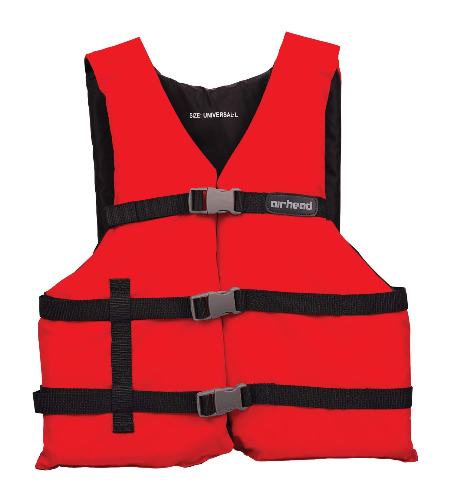 Airhead Adult General Purpose Life Vest - Red | Multiple Colors | Universal Size - Buy Online on GoSupps.com