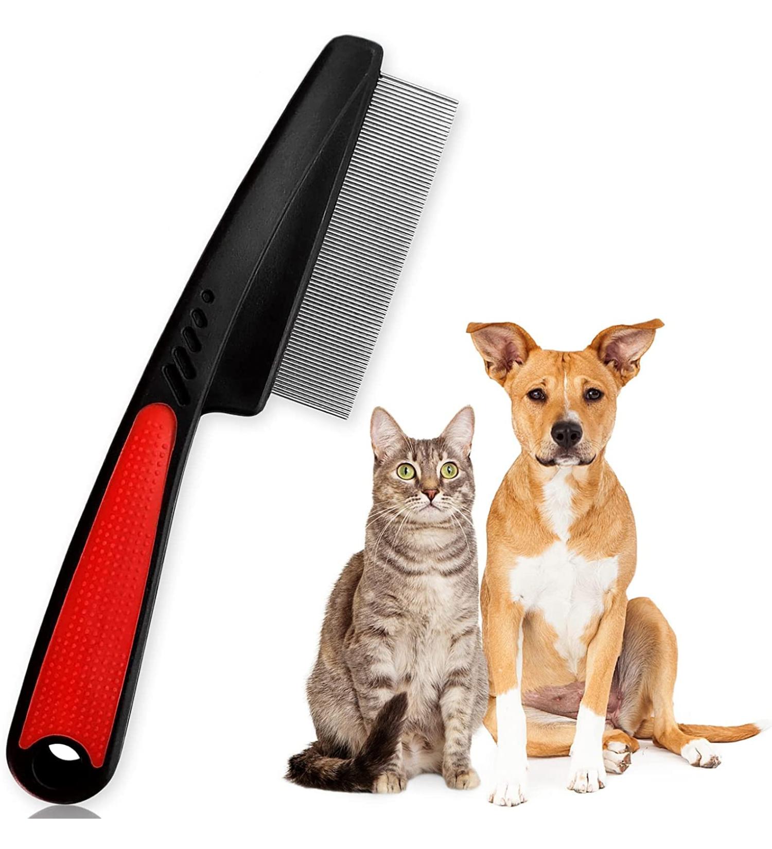 BANSHAN Flea Comb - Effective Grooming Tool for Cats, Dogs, and Rabbits | Removes Fleas, Nits, Ticks, and Biting Pests - Buy Online on GoSupps.com