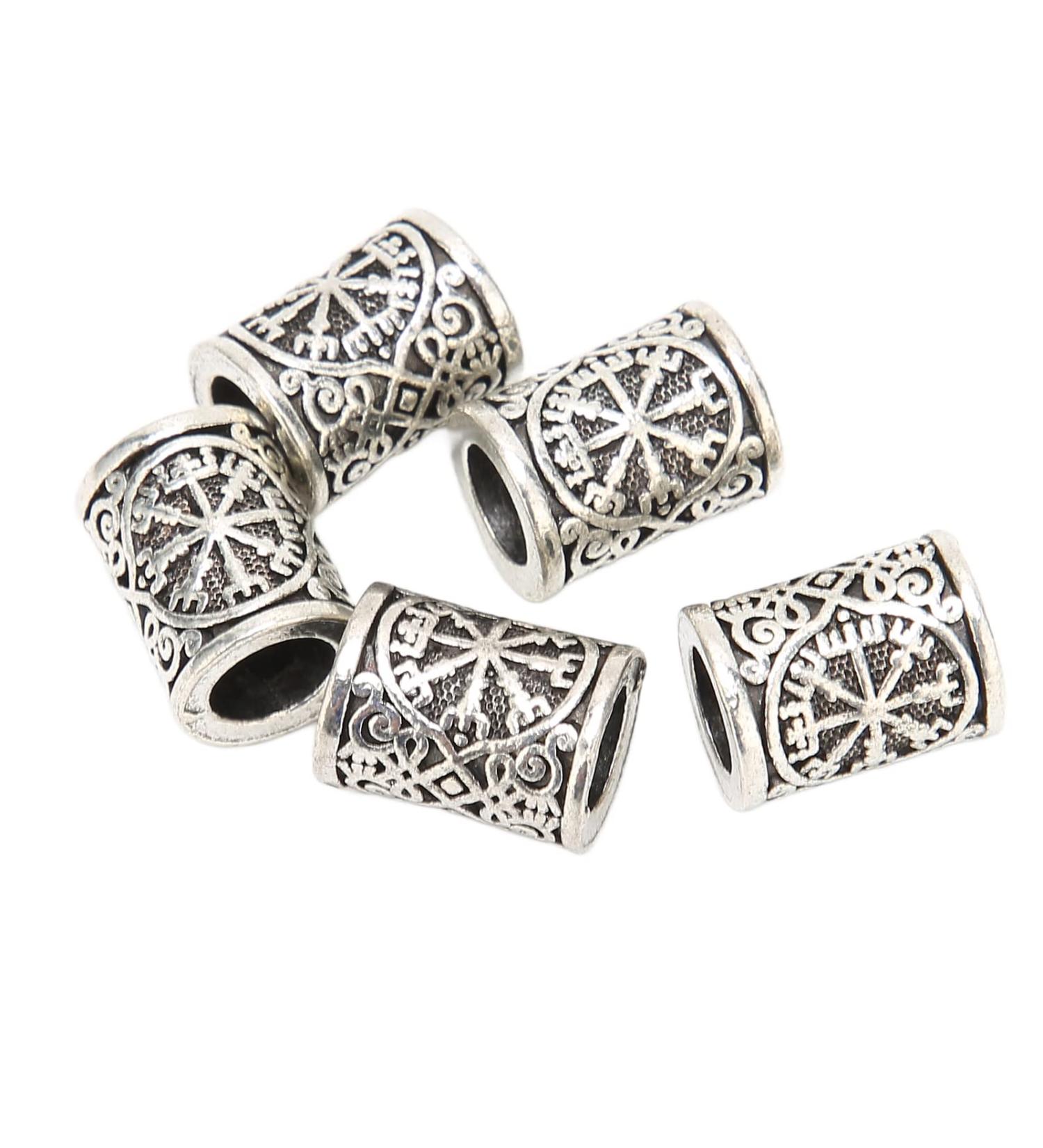 Hair Tube Beads Wide Use Beard Beads Exotic Antique Dreadlocks Beads for Hair Braiding for Men for Women for Jewelry Making - Buy Online on GoSupps.com