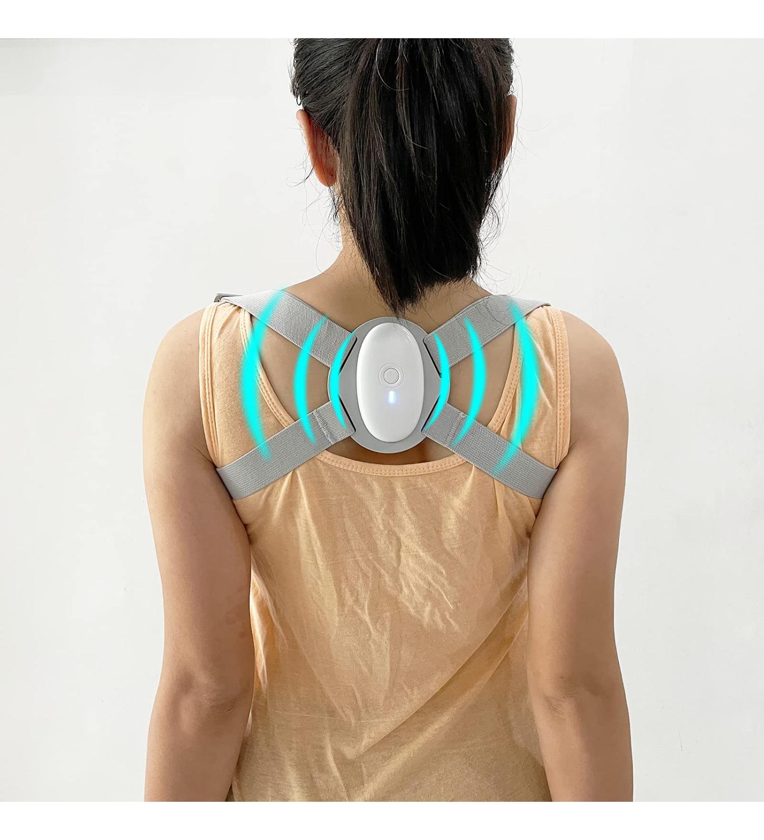 Smart Posture Corrector Upper Back Brace with Vibration Reminder | Posture Trainer for Women/Men/Kids | Prevent Humpback & Improve Posture | Gray - Buy Online on GoSupps.com