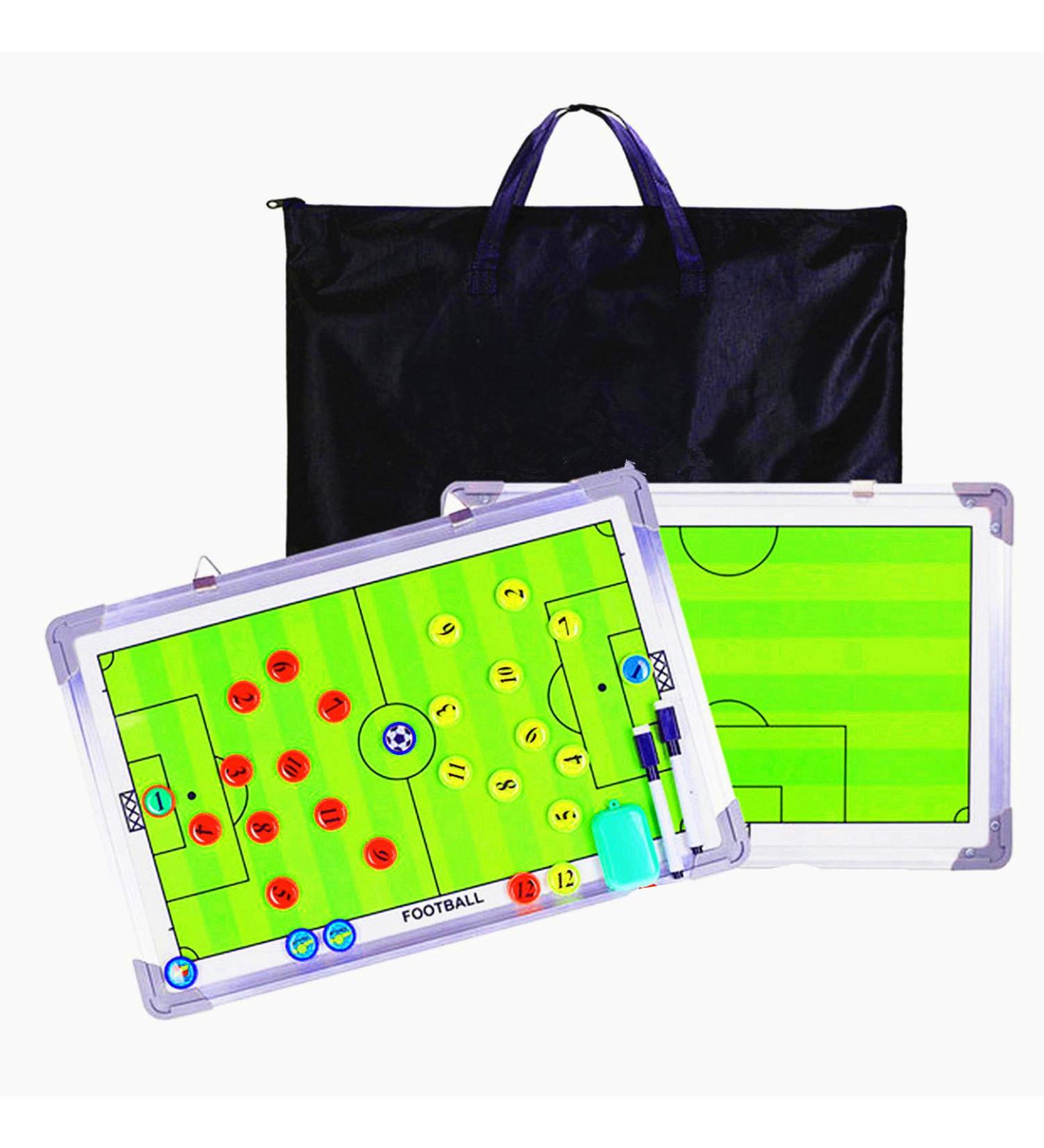 Pure Vie Soccer Coaches Tactical Board - Portable Magnetic Blackboard for Football Strategy | Coaching Clipboard Kit with Markers, Pen, and Eraser - Buy Online on GoSupps.com