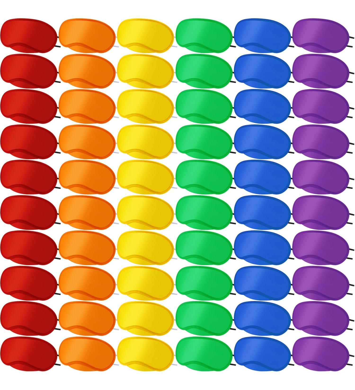 JaGely 180 Pack Multicolor Eye Mask Sleep Blindfold Bulk - Party Games, Nose Pad, Adjustable Strap - Team Building Games for Women Men Kids - 10 Colors - Buy Online on GoSupps.com