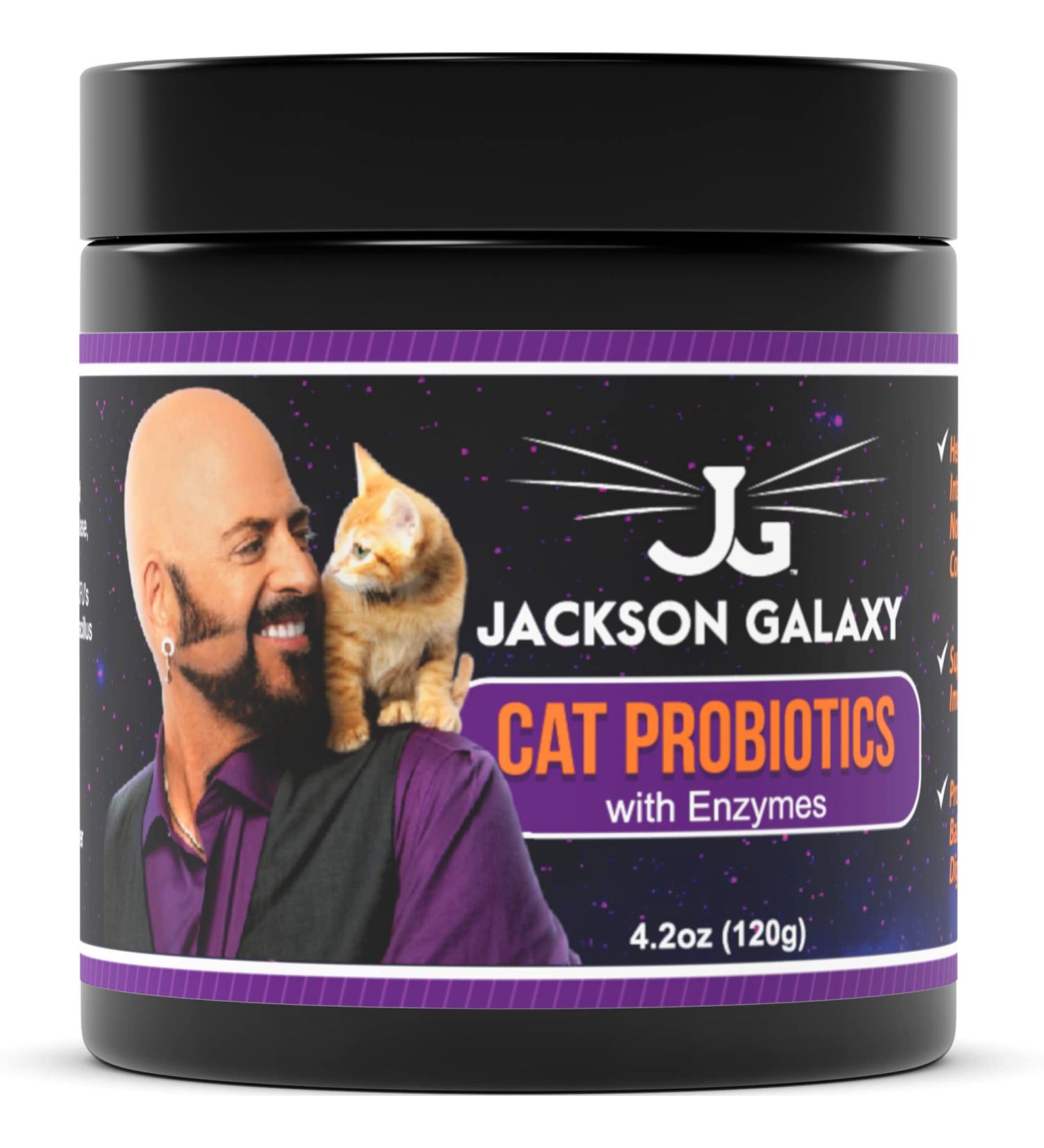 Jackson Galaxy Cat Probiotics & Digestive Enzymes | Relieve Cat Diarrhea, Vomiting & Upset Stomach | Feline Probiotic Supplement 4.2oz - Buy Online on GoSupps.com
