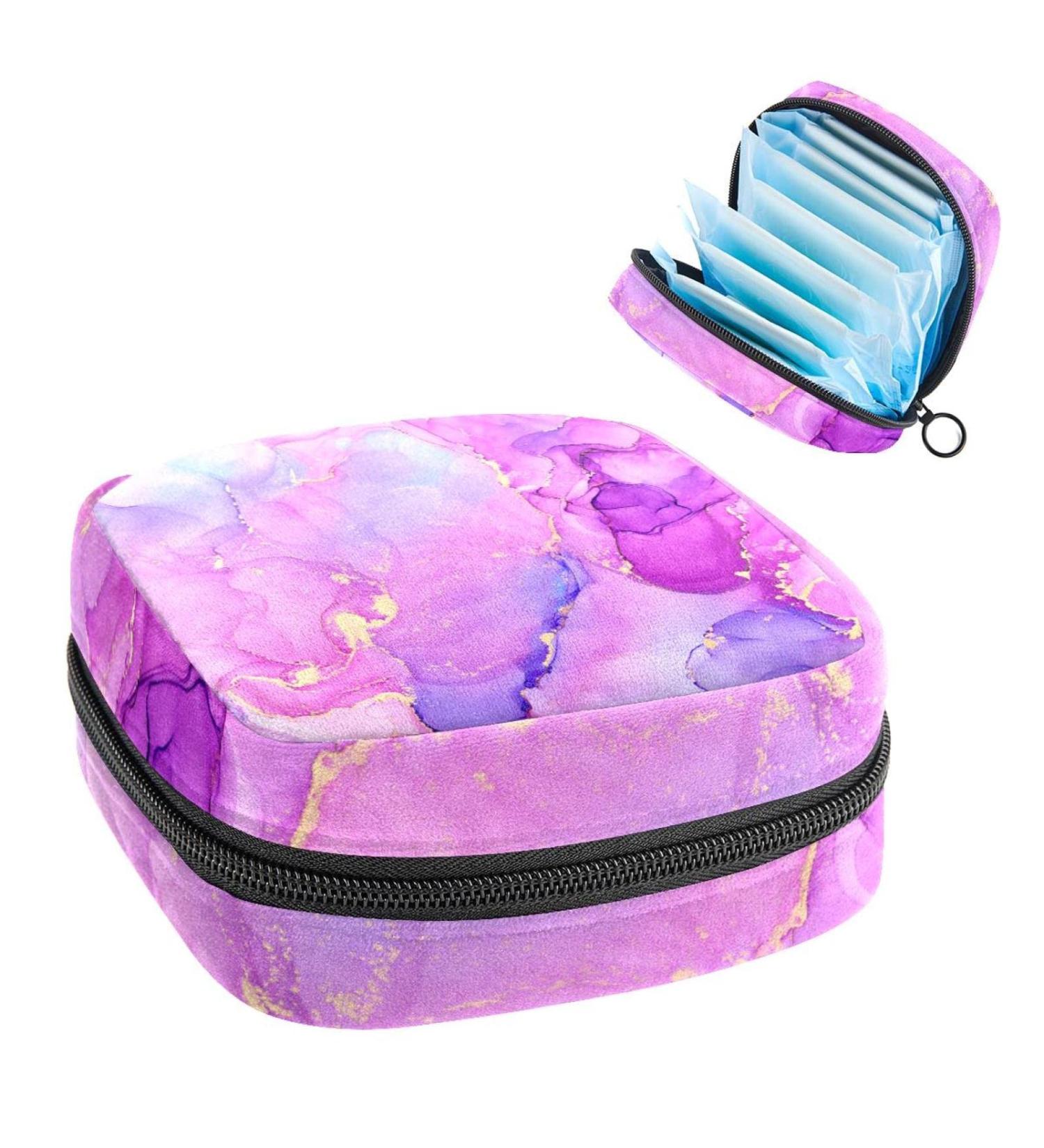Rosa Gold Marble Menstrual Cup Bag - Portable Period Pocket for Women & Teens - Stylish Storage for Tampons & Breastfeeding Needs - Buy Online on GoSupps.com