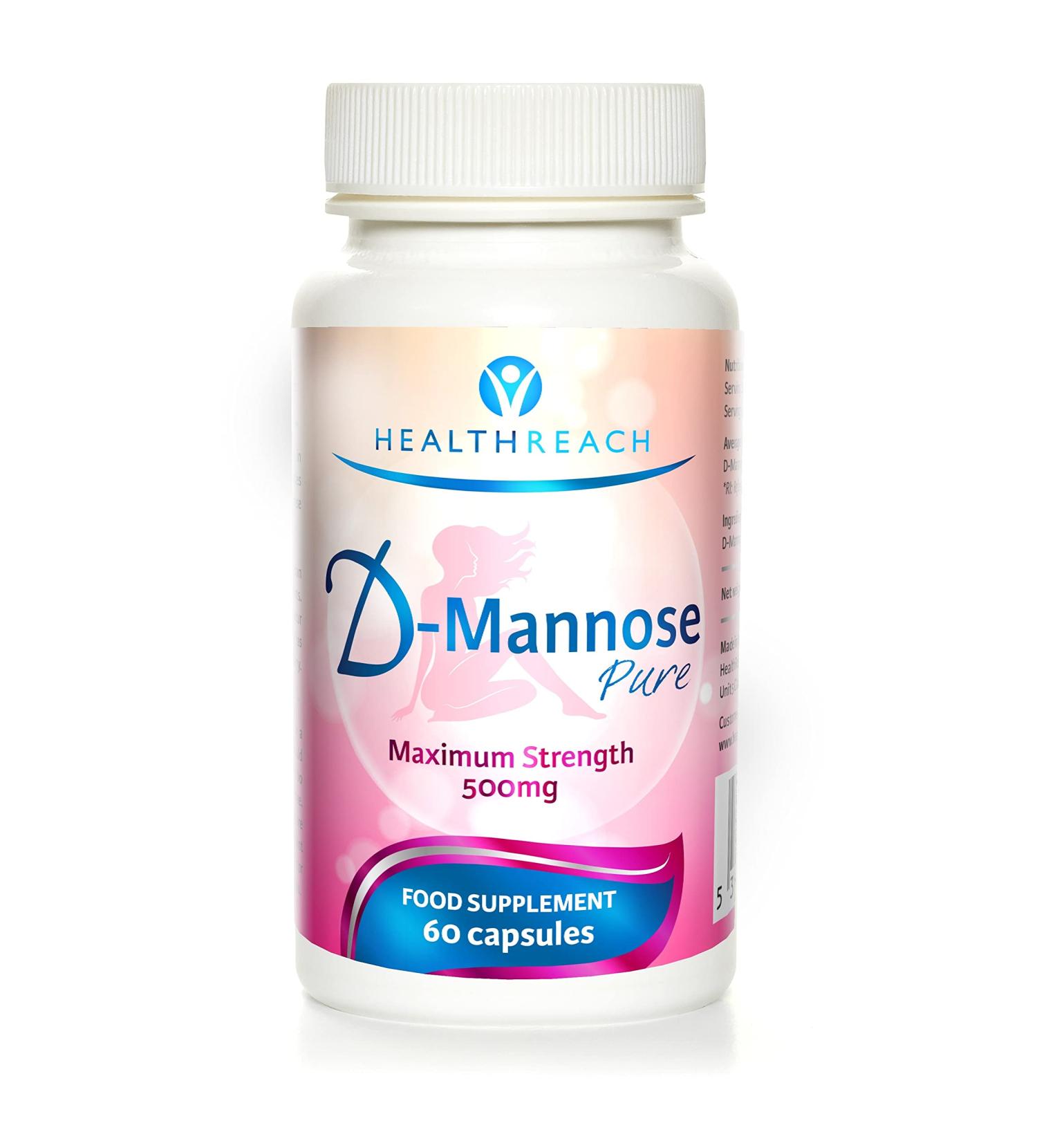 Healthreach D-Mannose 60 Capsules Dietary Supplement