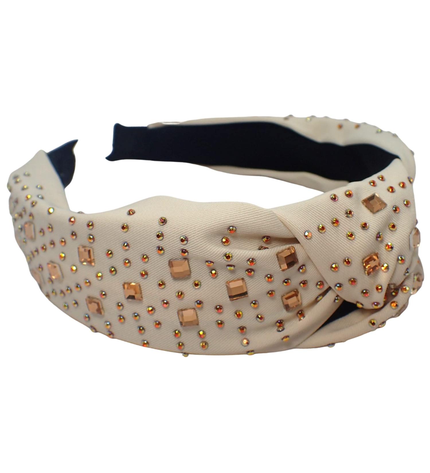 Topkids Accessories Topaz-Style Knot Alice Bands Adult Women Hair Accessories for Women Hair Bands for Women Thick Headband Womens Headbands Head Bands Adult Women Wide Headbands (Cream) - Buy Online on GoSupps.com