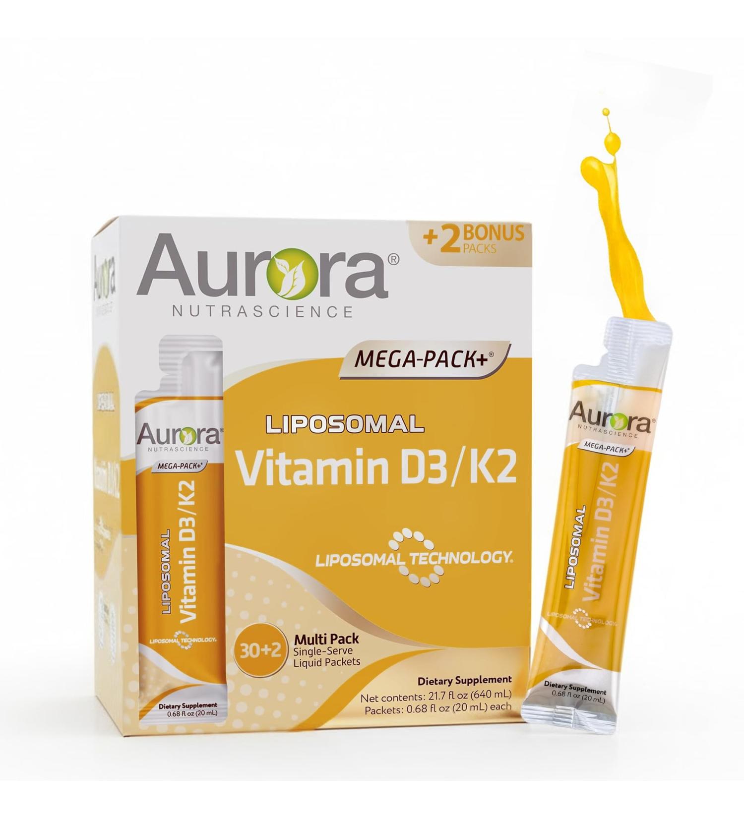 Aurora Nutrascience Liposomal NAD+ Liquid Supplement with Resveratrol 1 Fl Oz (Pack of 10) - Buy Online on GoSupps.com