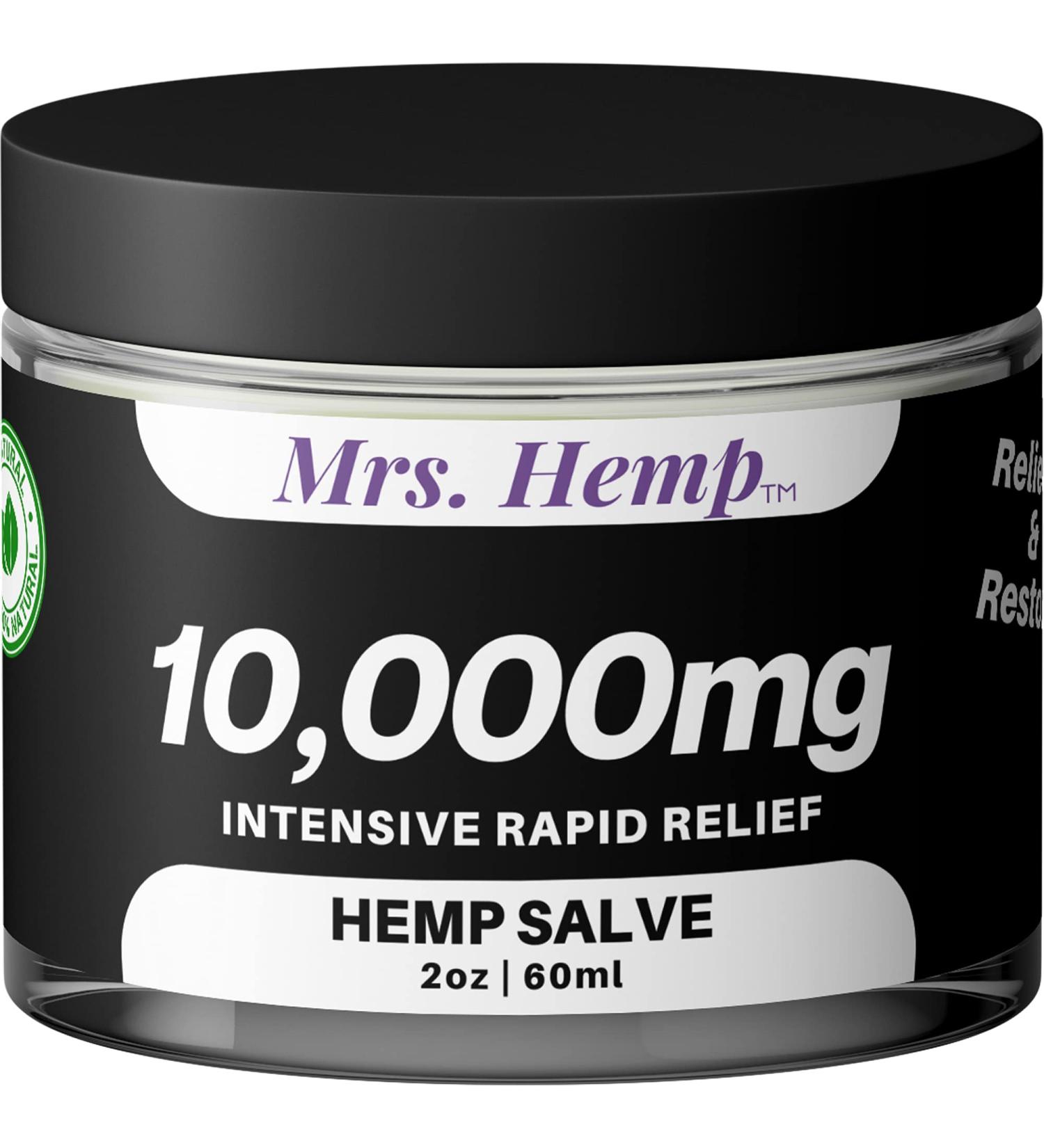 10,000 MG Hemp Healing Salve | Extra Strength Relief for Hips, Joints, Neck, Back, Elbows, Fingers, Hands, and Knees | 100% Natural | Made in USA - Buy Online on GoSupps.com
