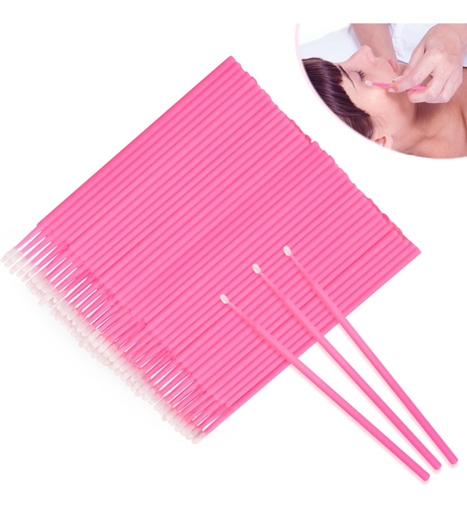 100 Pieces Microbursten Eyelash Extensions - Disposable Pink 1.5mm for Makeup & Oral Care - Buy Online on GoSupps.com