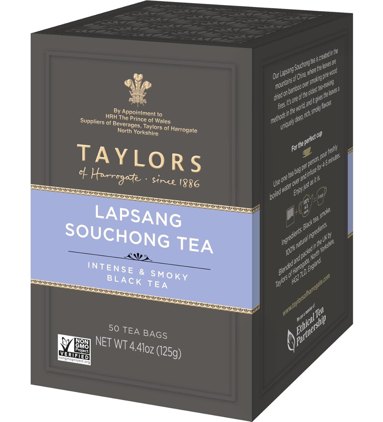 Taylors of Harrogate Lapsang Souchong - 50 Teabags - Buy Online on GoSupps.com