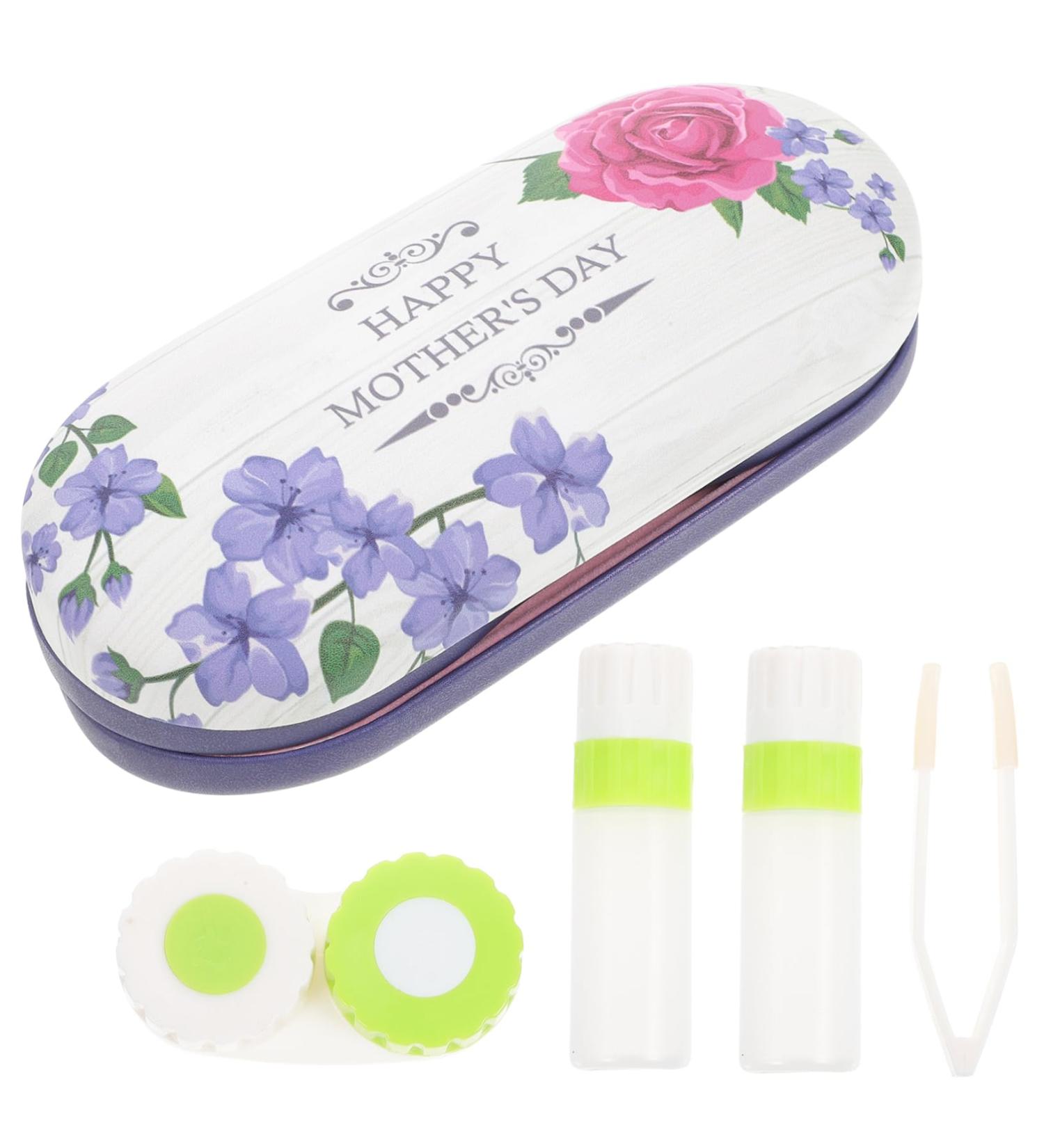 Buy Solustre Double-Layer Glasses Case Holder for Kids - Mini Terrarium Sunglasses Case & Contact Lens Travel Set - PU Leather Purple 16.5x7x5.5cm - International Shipping - Buy Online on GoSupps.com