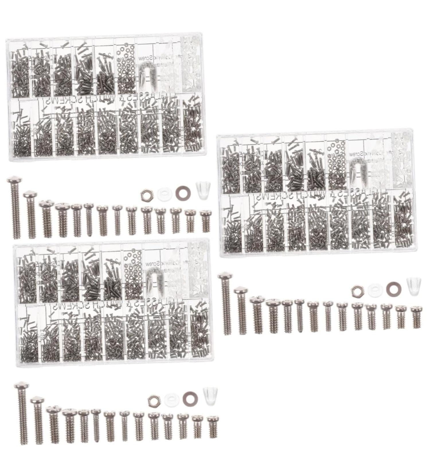 Lurrose 3 Sets Stainless Steel Screw Accessories for Glasses & Sunglasses | Professional Frameless Glasses Repair Kit - Durable & Versatile - Buy Online on GoSupps.com